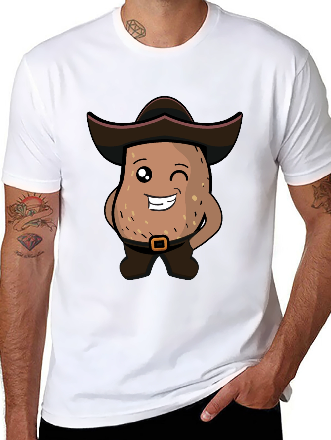 Funny Potato Man Cartoon T-Shirt