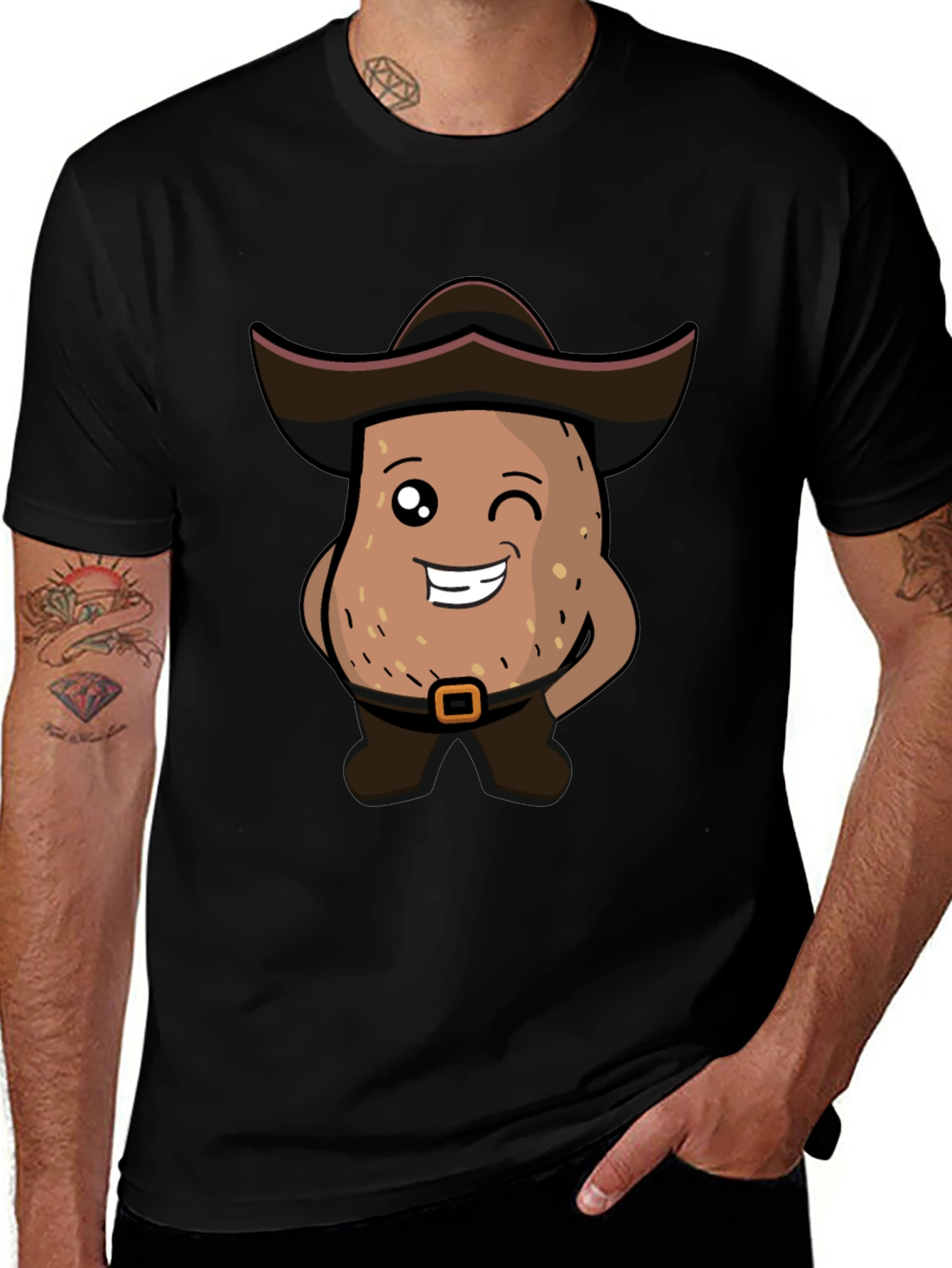 Funny Potato Man Cartoon T-Shirt