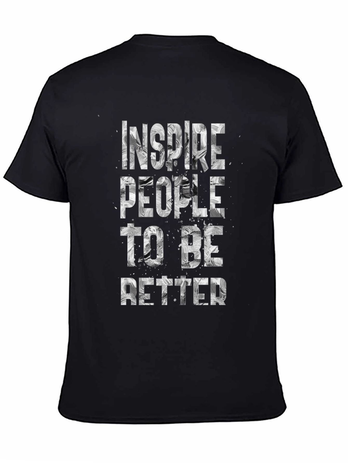 Inspire People Graphic Tee - Motivational Black T-Shirt