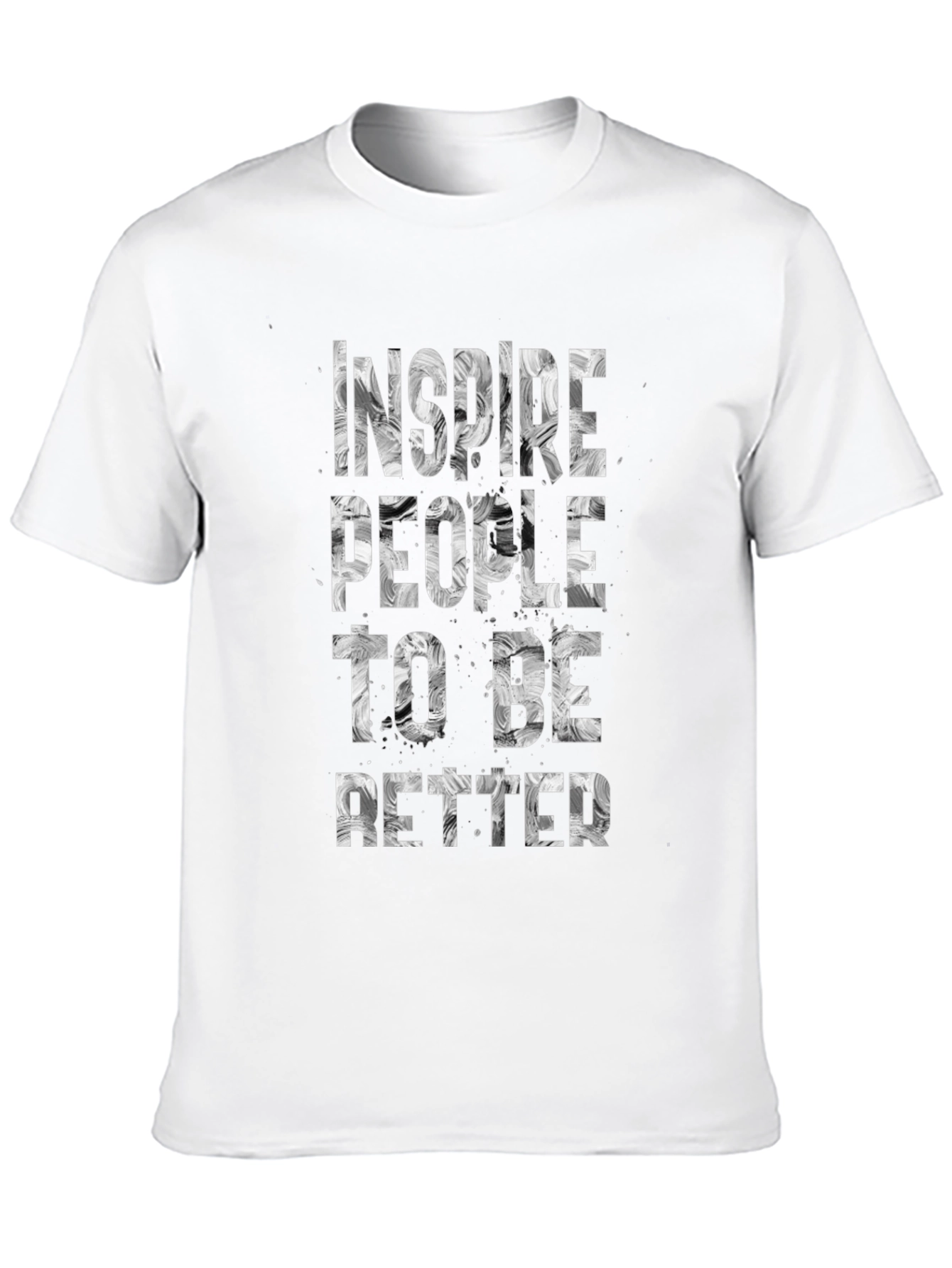 Inspire People Graphic Tee - Motivational Black T-Shirt
