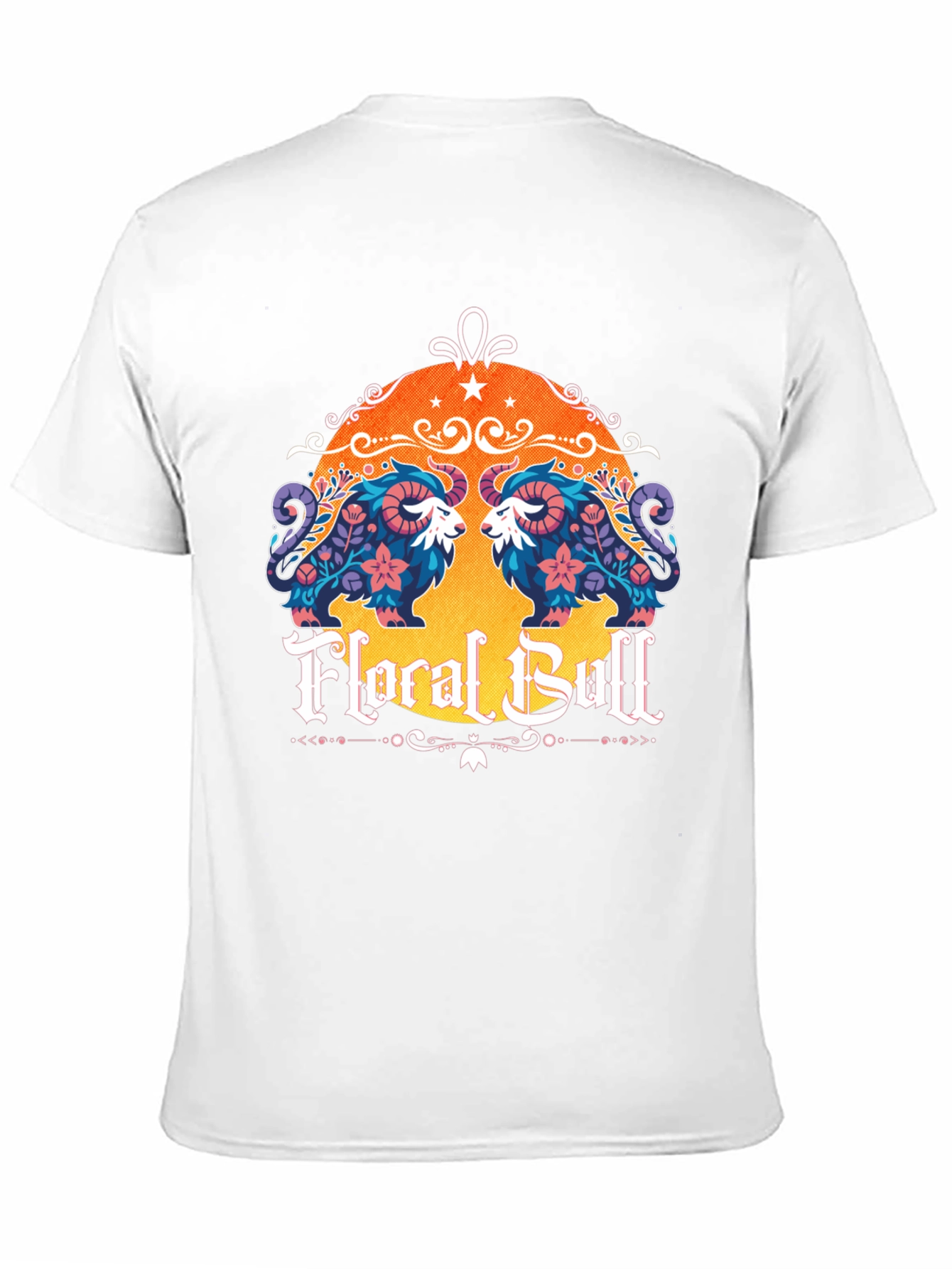Floral Bull Graphic Tee