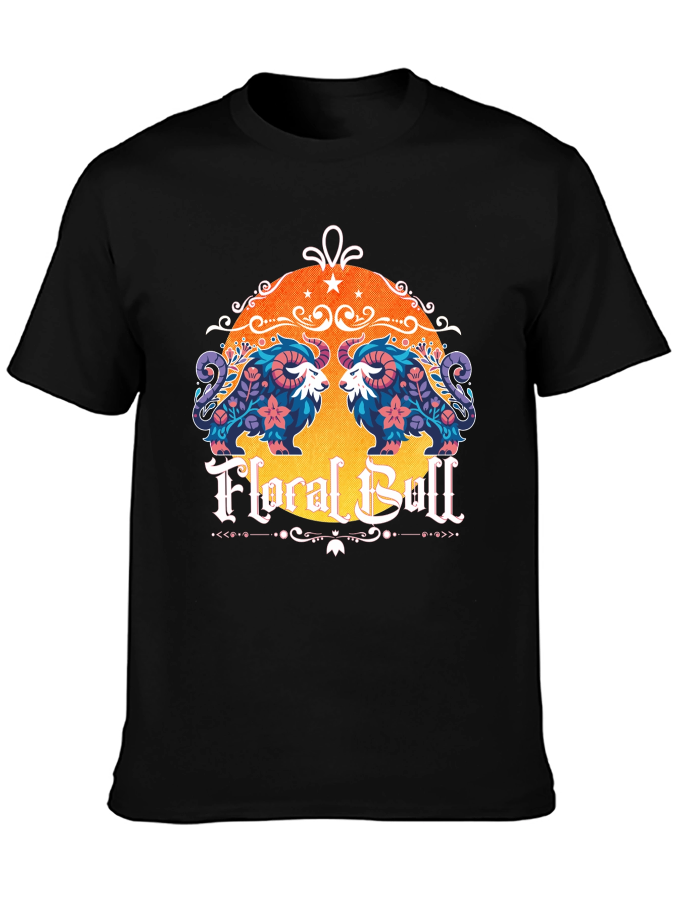 Floral Bull Graphic Tee
