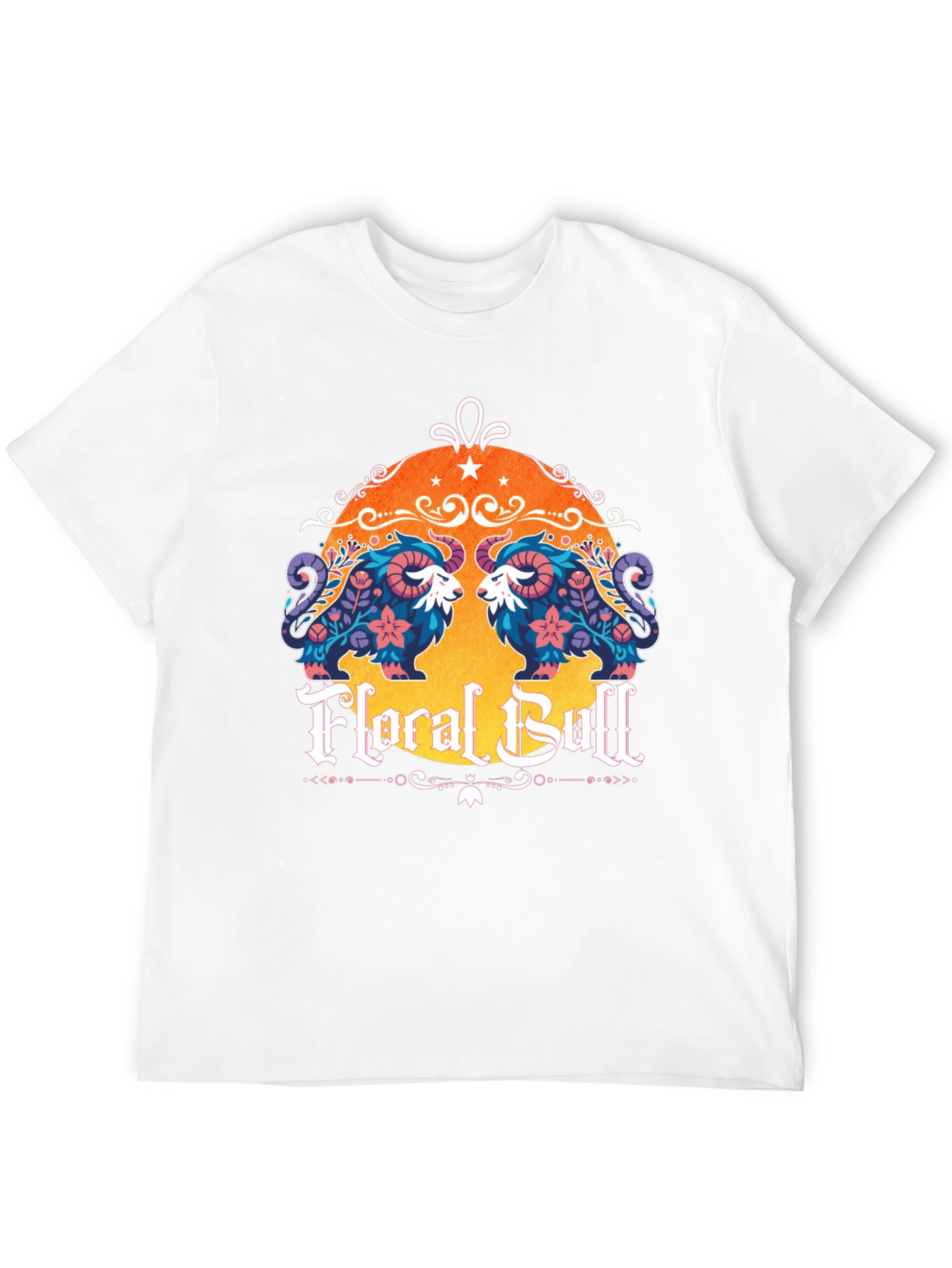 Floral Bull Graphic Tee