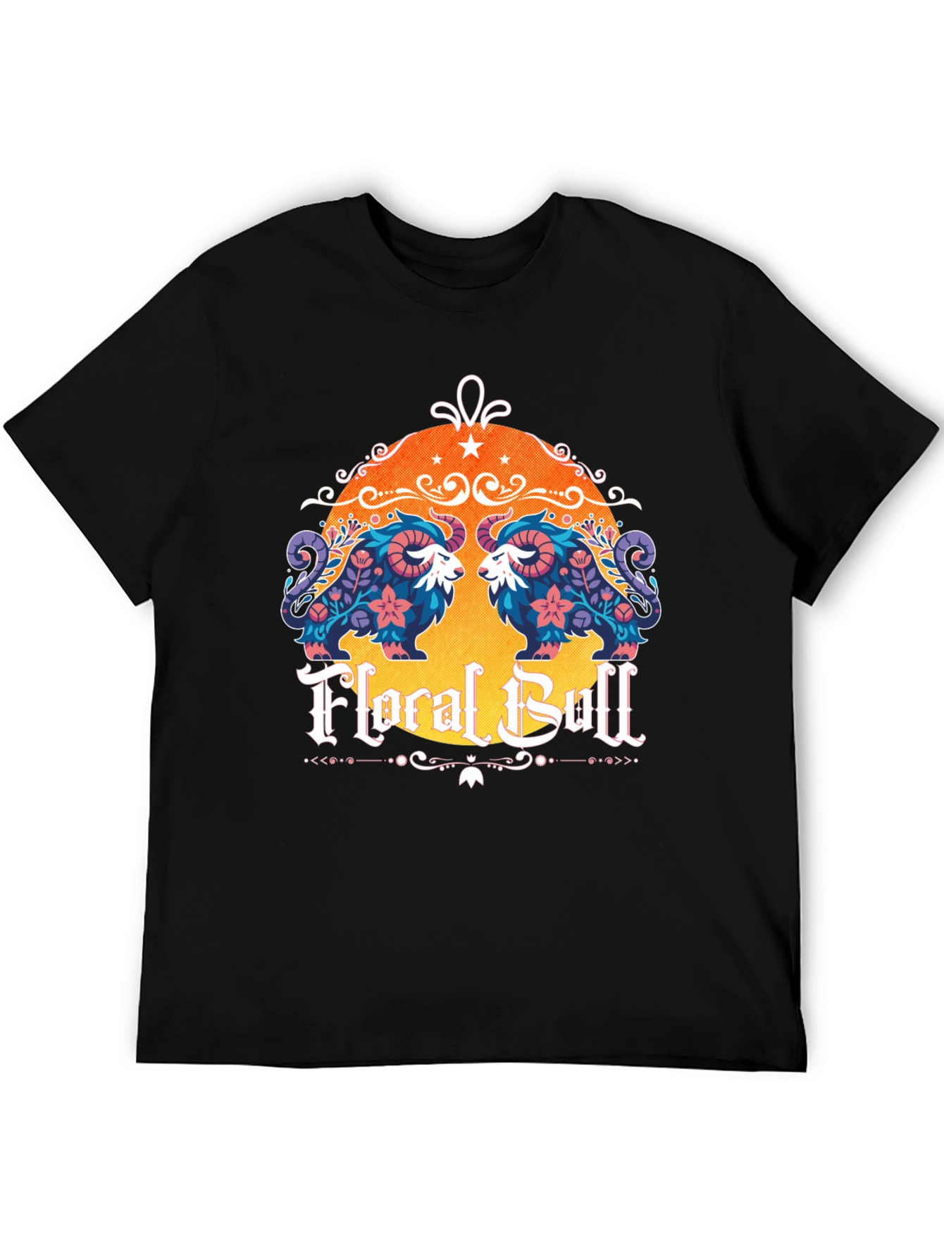 Floral Bull Graphic Tee