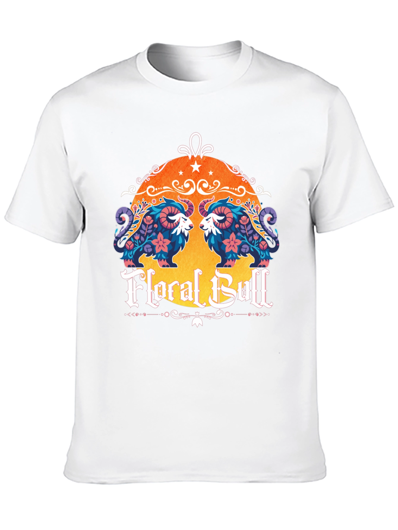 Floral Bull Graphic Tee