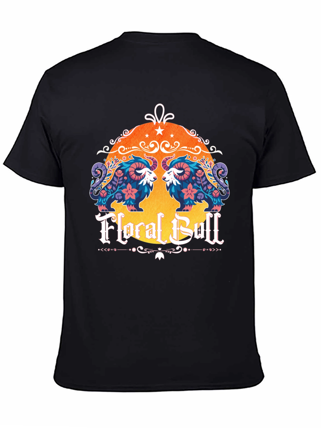 Floral Bull Graphic Tee