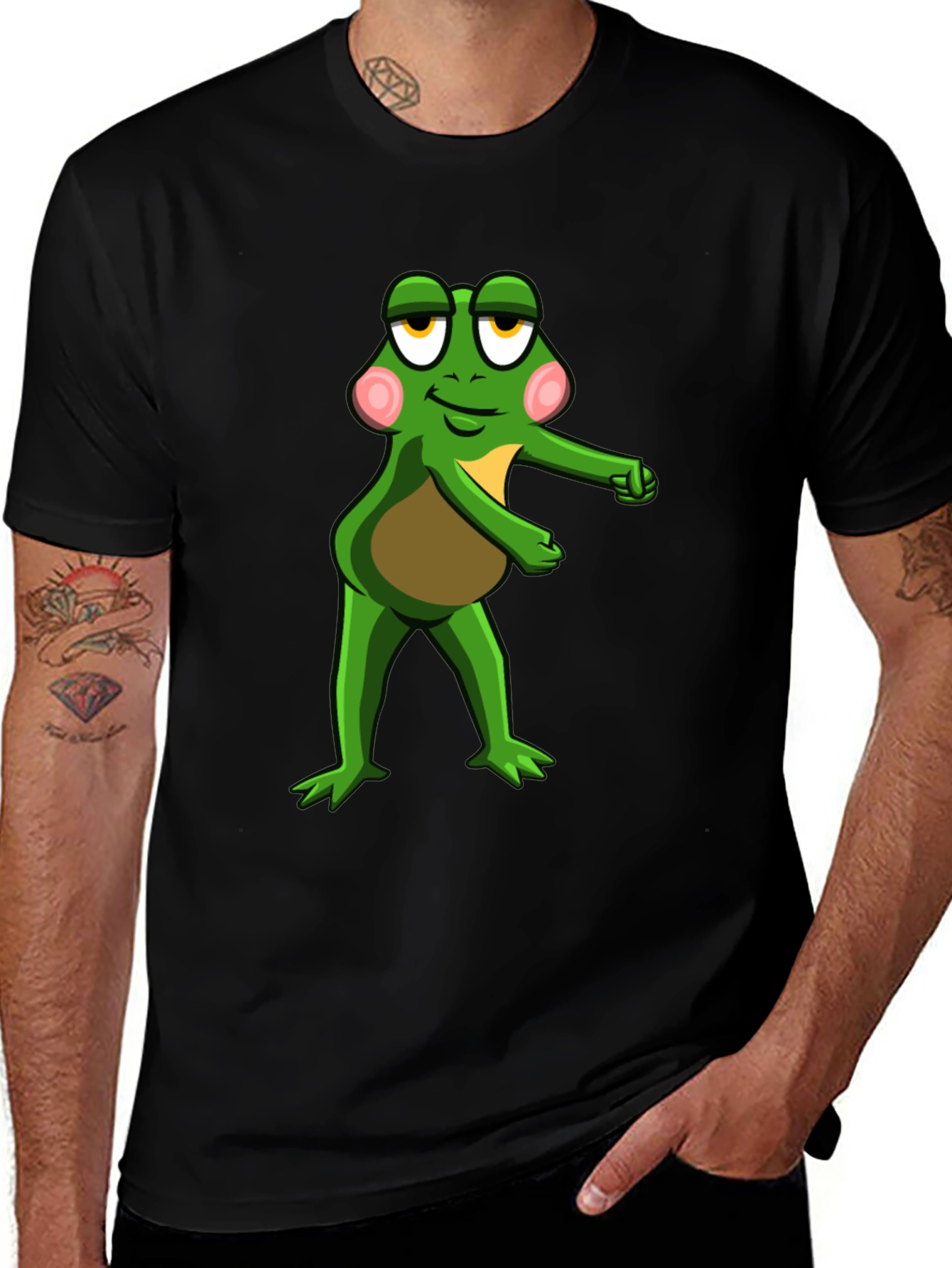 Frog Graphic Black T-Shirt