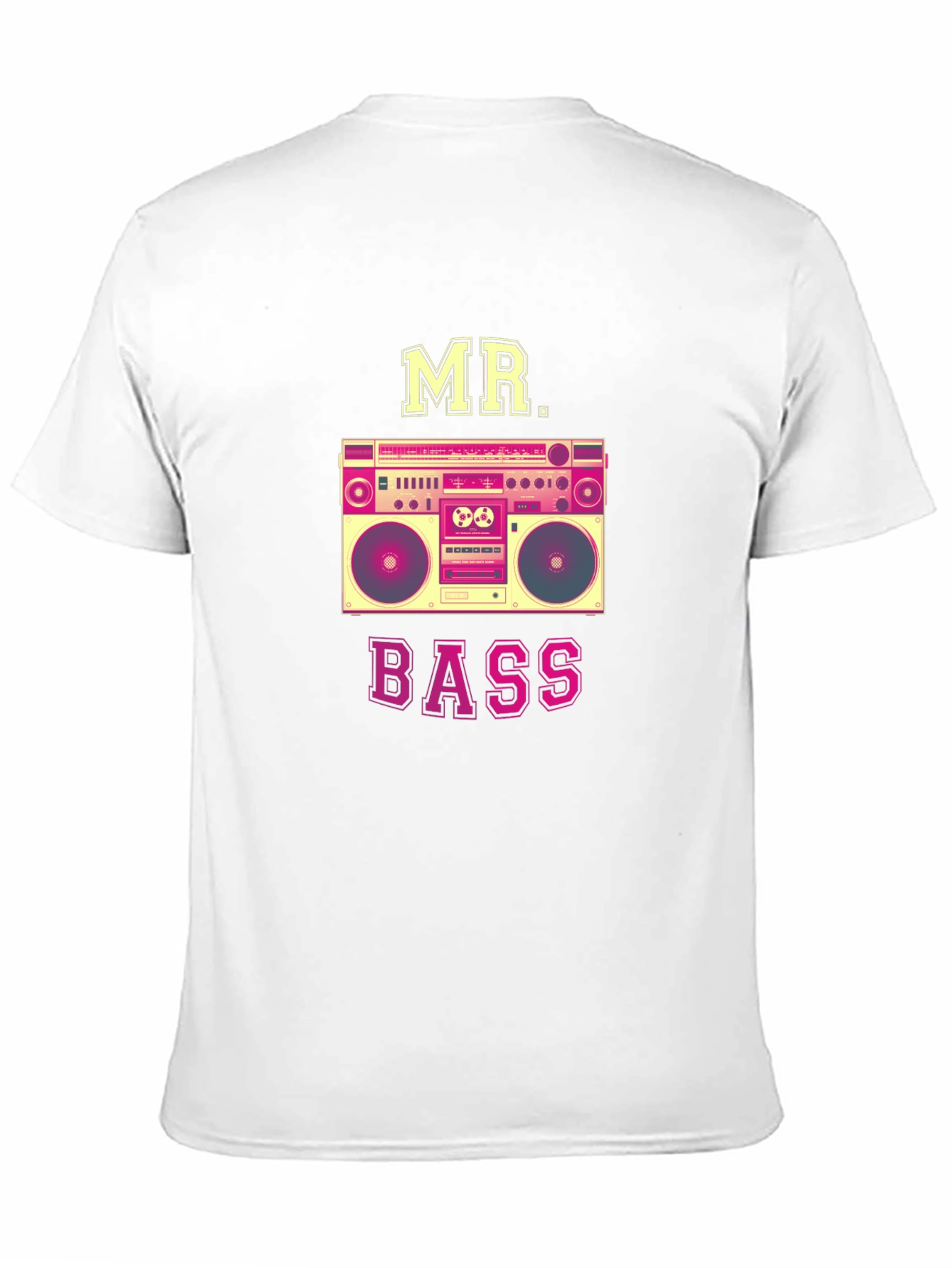MR. BASS Boombox Graphic T-Shirt - Retro Style