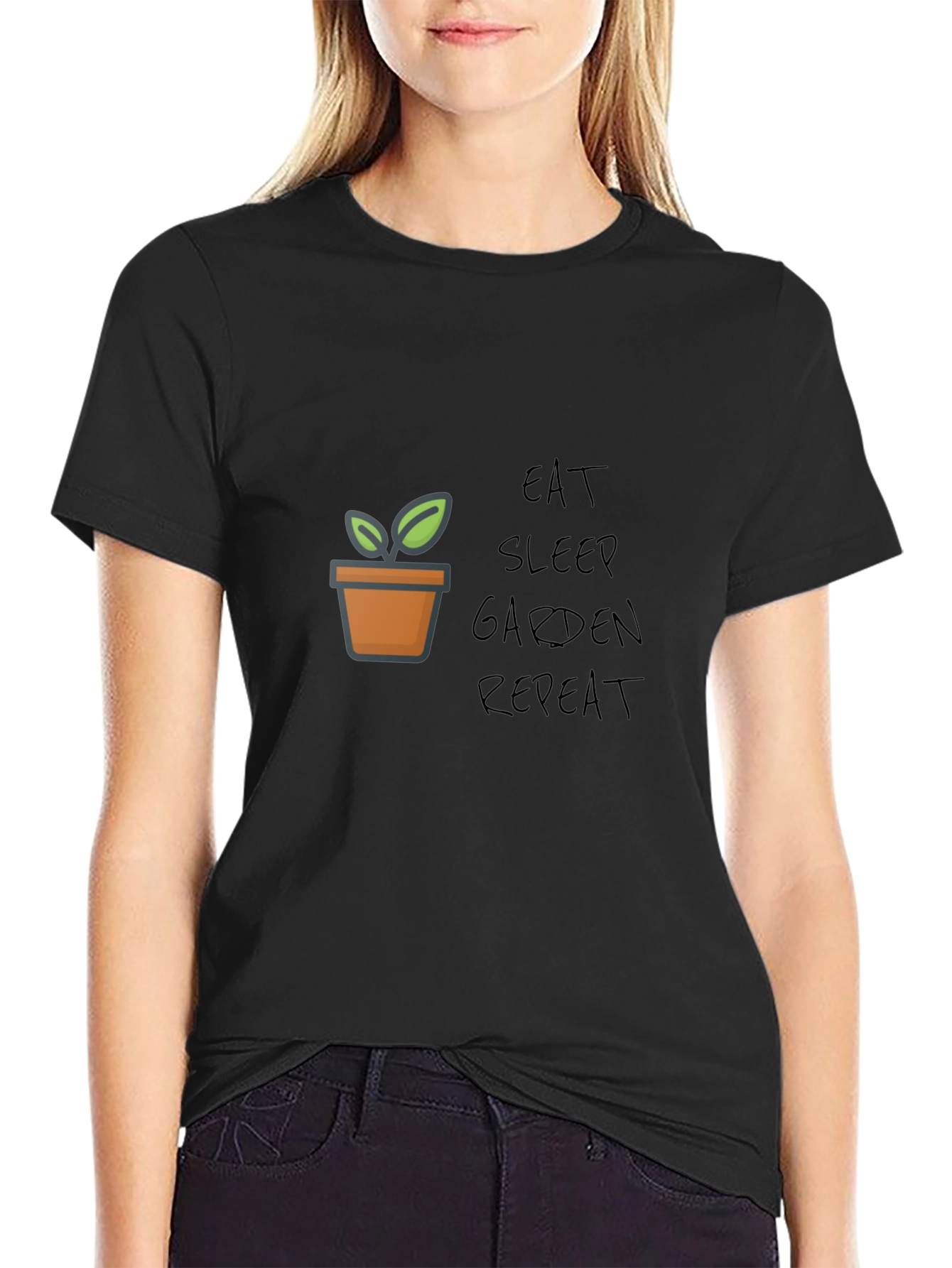 Eat Sleep Garden Repeat Graphic Tee