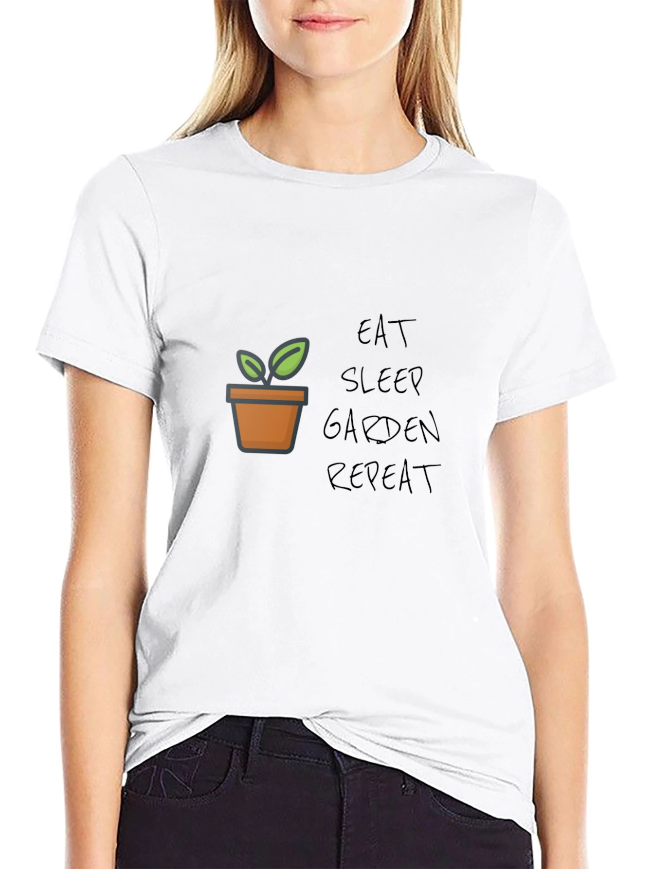 Eat Sleep Garden Repeat Graphic Tee