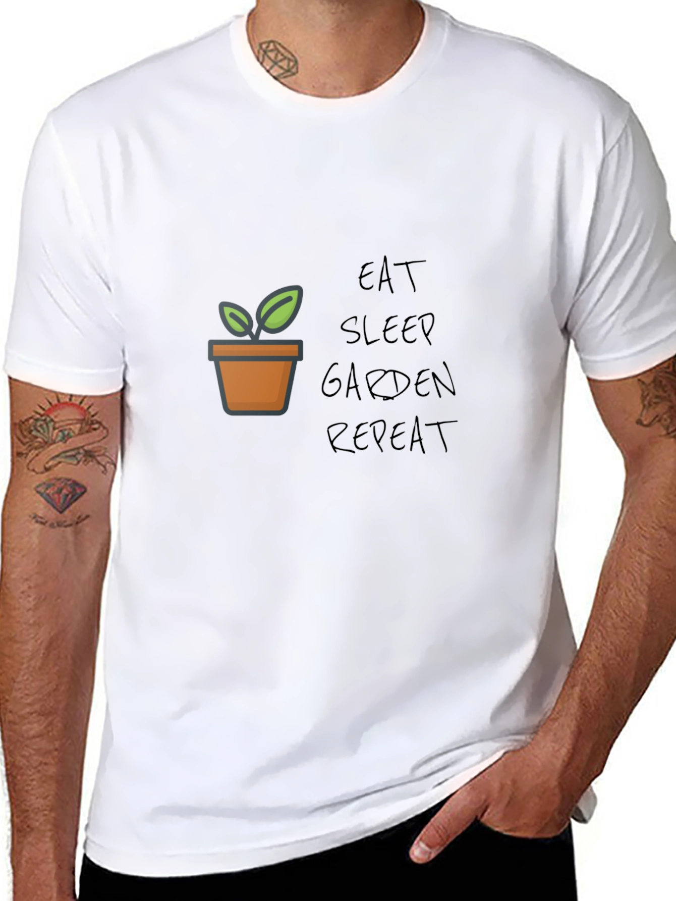 Eat Sleep Garden Repeat Graphic Tee