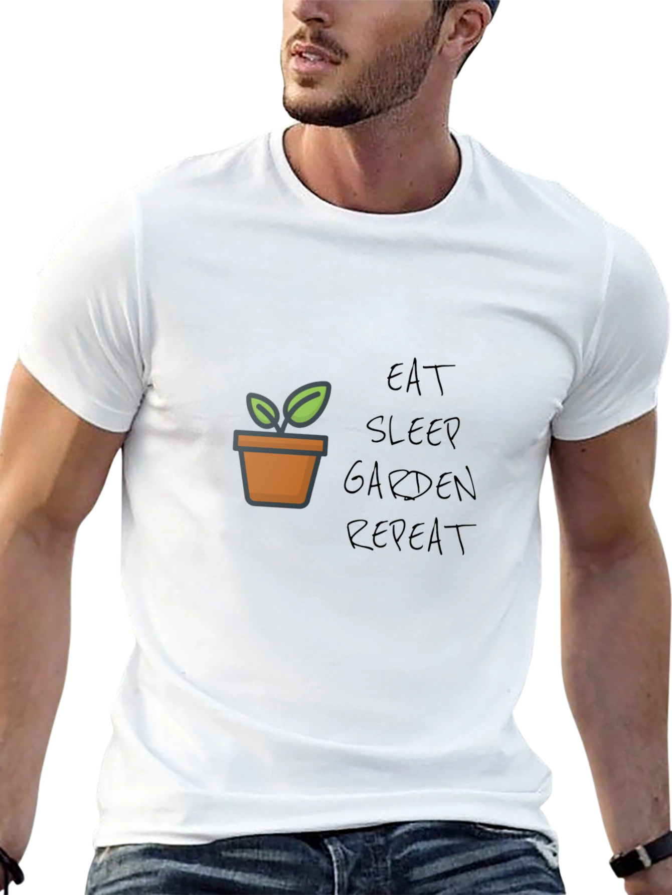 Eat Sleep Garden Repeat Graphic Tee