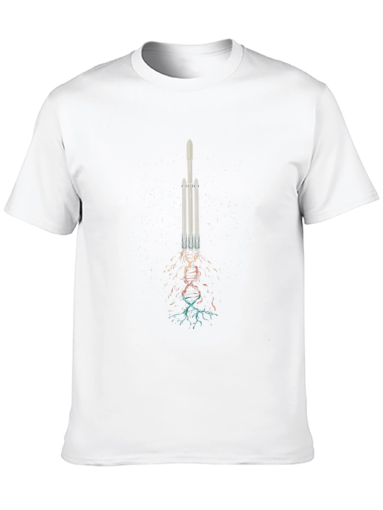 Rocket Launch Graphic Tee - Soft Black Cotton T-Shirt
