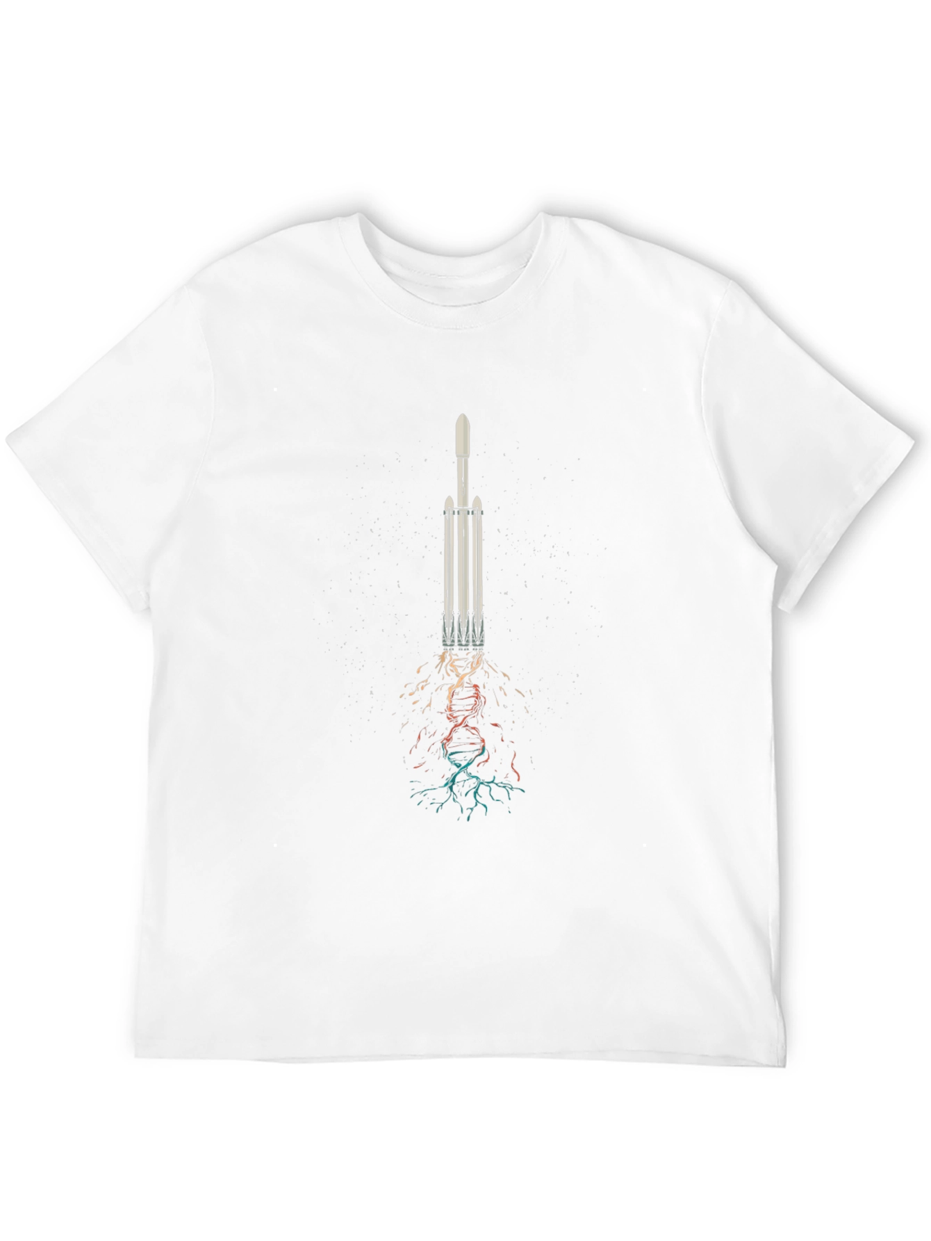 Rocket Launch Graphic Tee - Soft Black Cotton T-Shirt