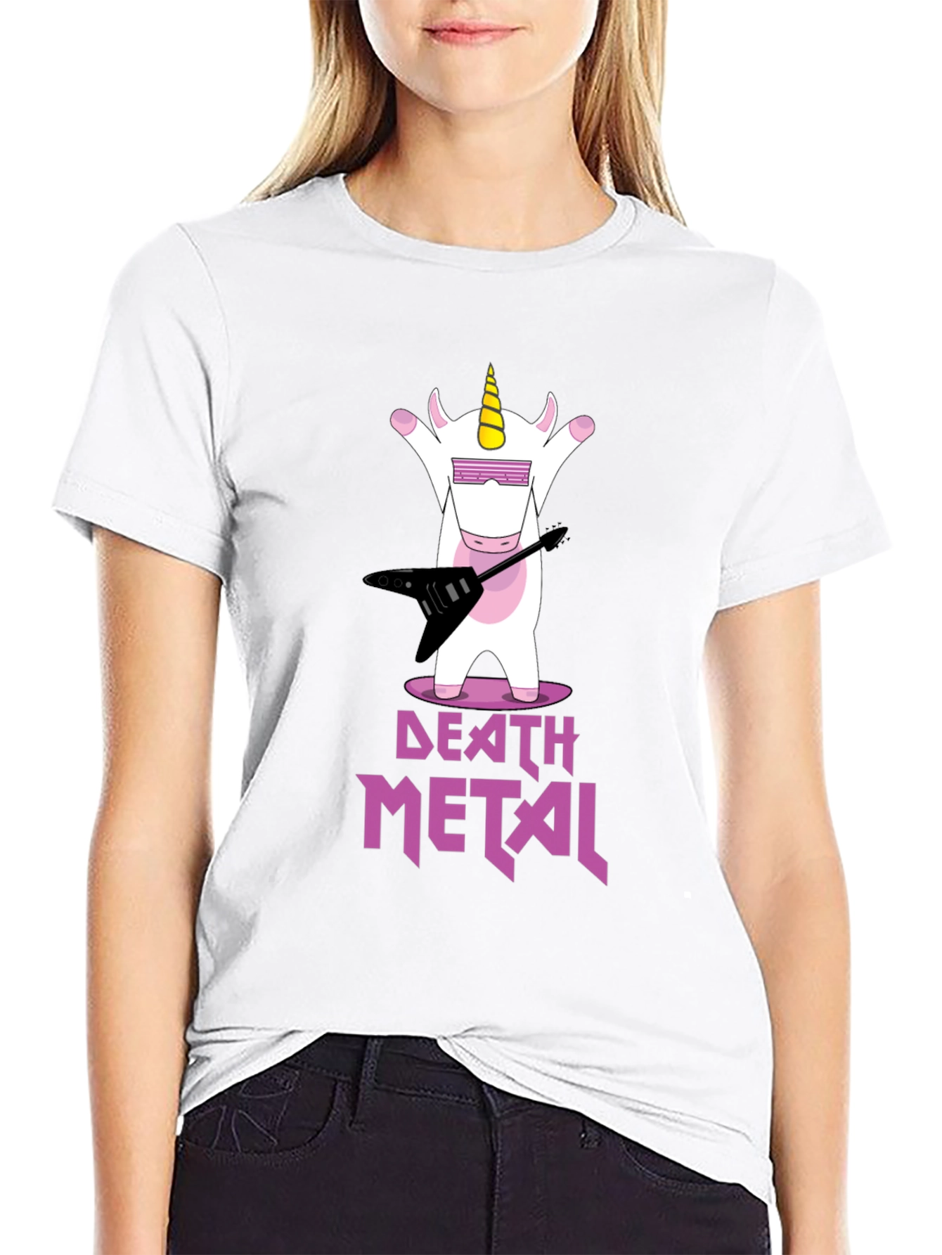 Death Metal Unicorn Graphic T-Shirt