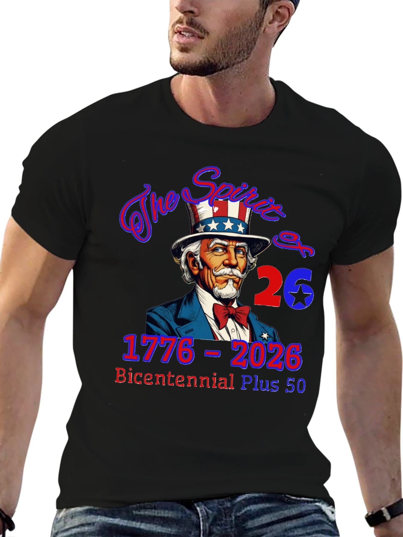 Patriotic 1776-2026 Bicentennial Plus 50 T-Shirt