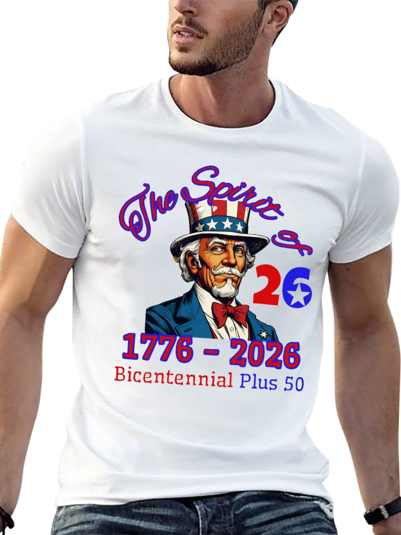 Patriotic 1776-2026 Bicentennial Plus 50 T-Shirt