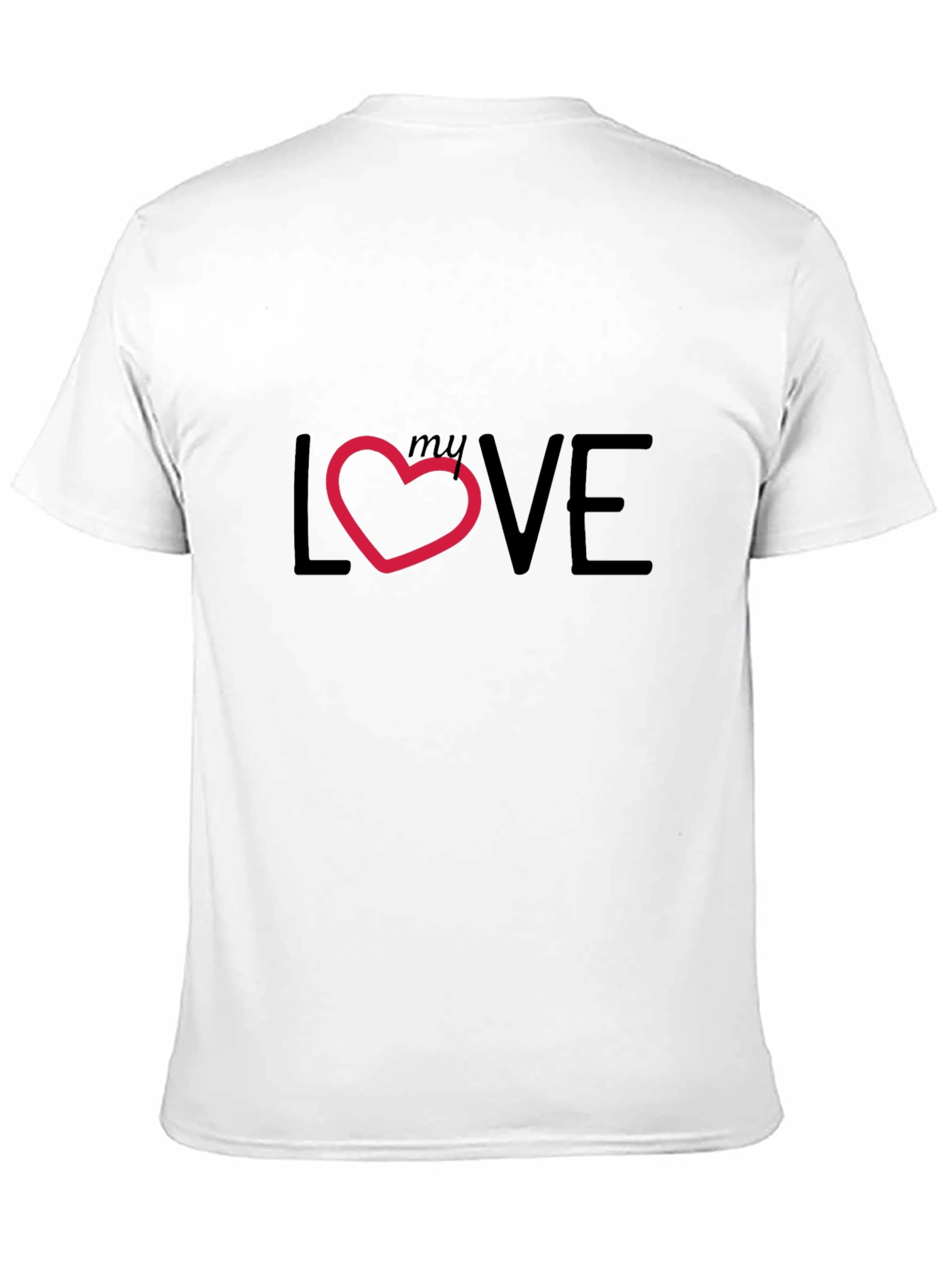 My Love Heart Graphic Black T-Shirt
