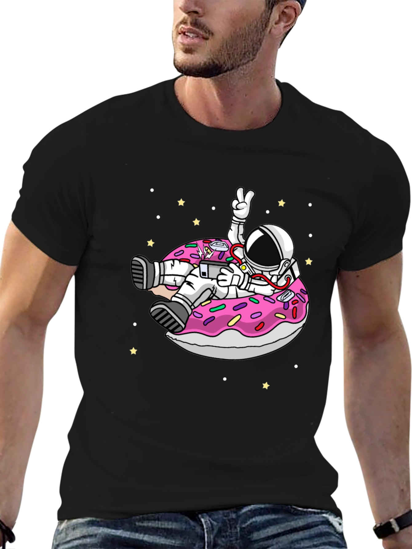 Astronaut Donut T-Shirt - Space Fun