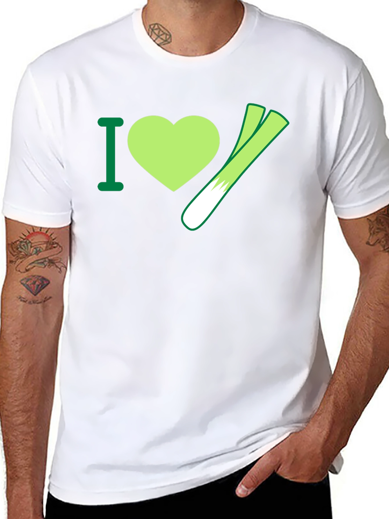 I Heart Leeks T-Shirt - Vegetable Lover Tee