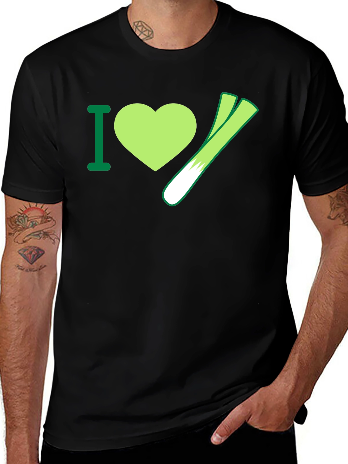 I Heart Leeks T-Shirt - Vegetable Lover Tee