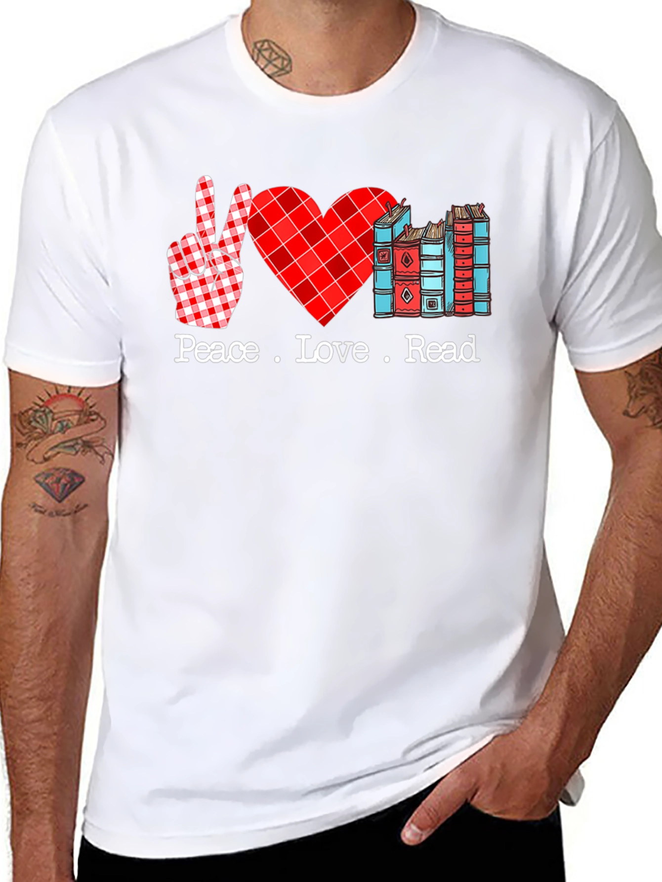 Peace Love Read Graphic Tee