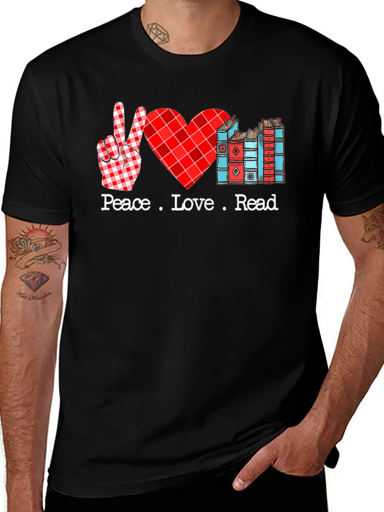 Peace Love Read Graphic Tee