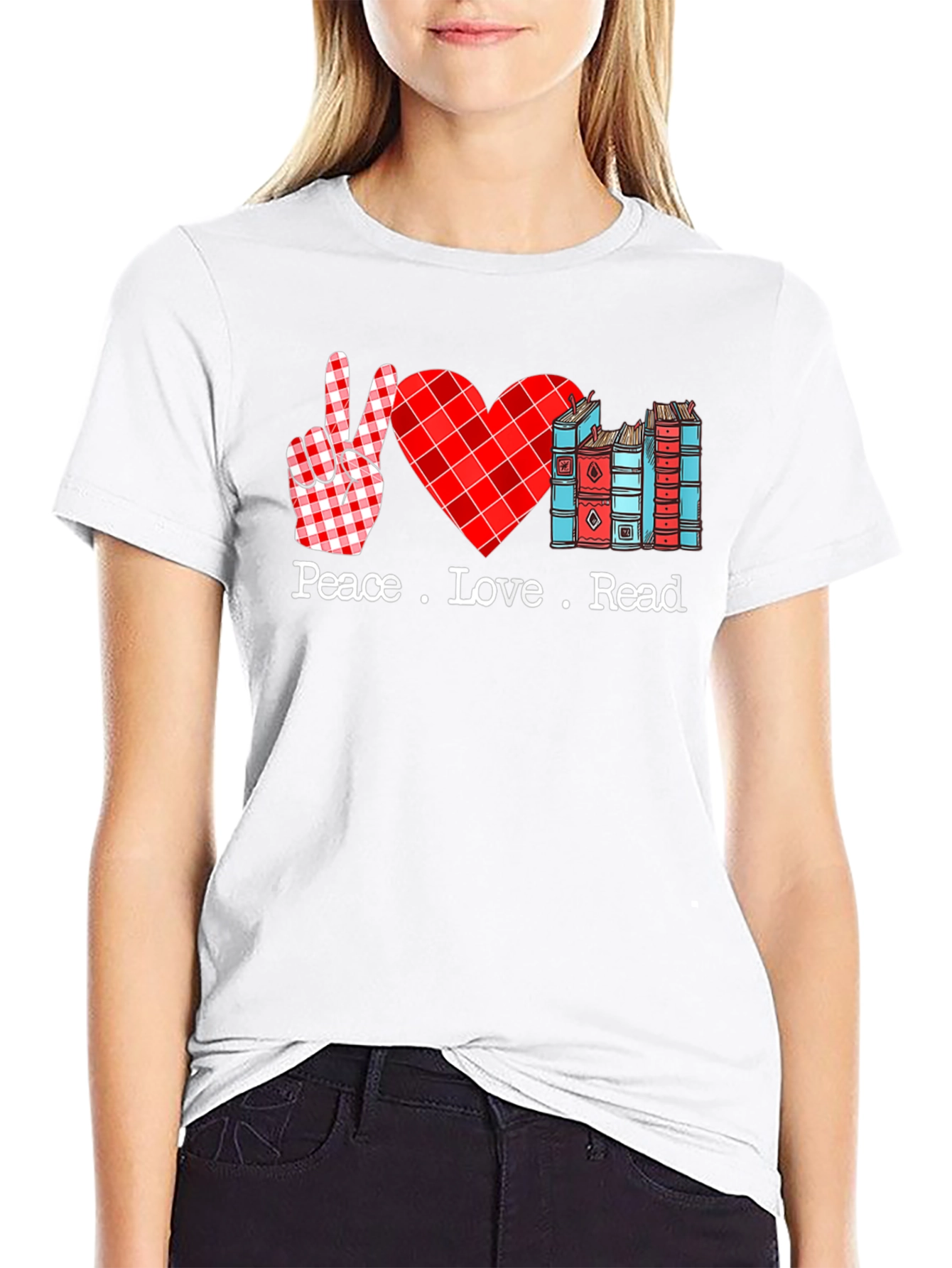 Peace Love Read Graphic Tee