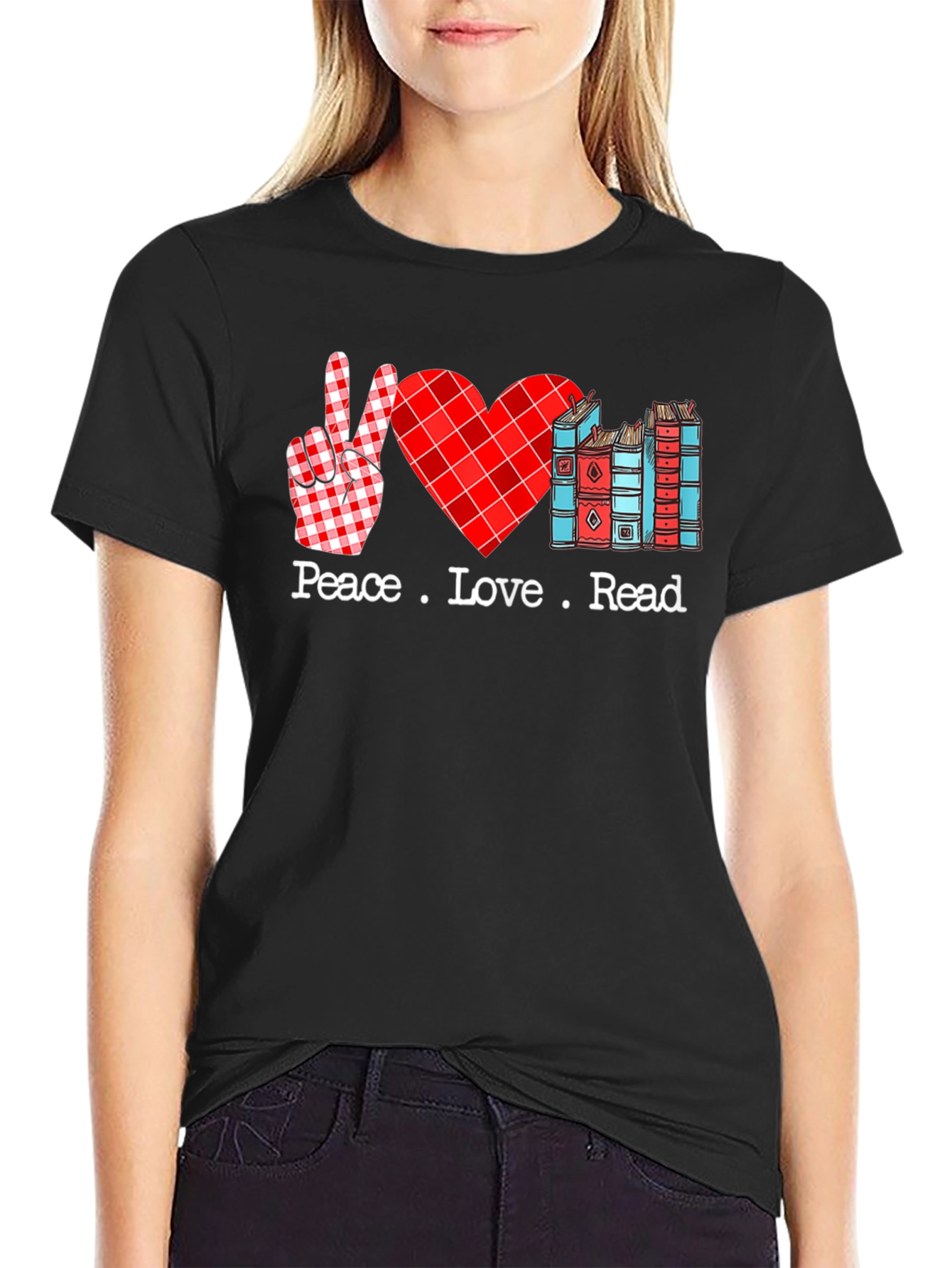 Peace Love Read Graphic Tee