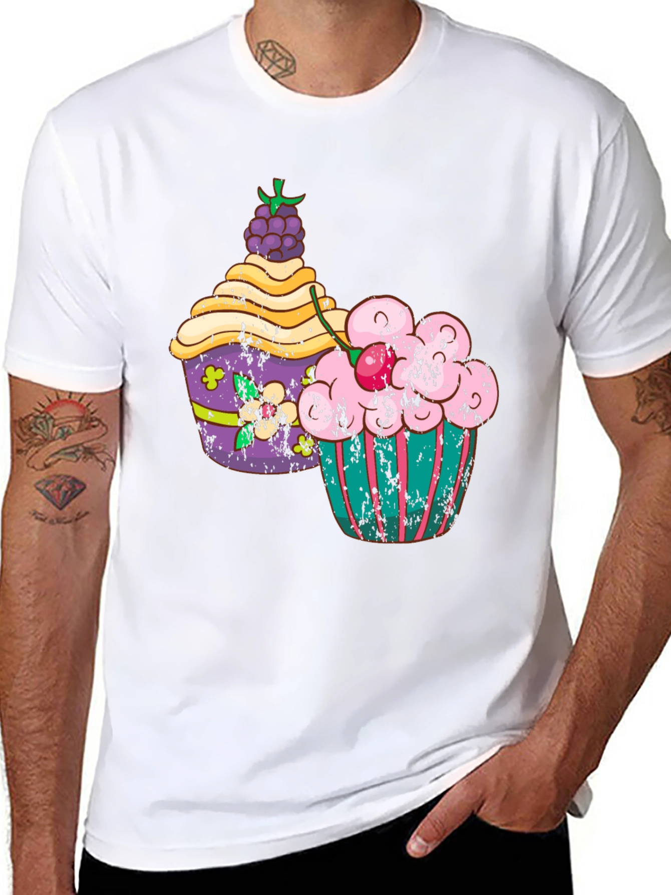 Cupcake Graphic Tee - Retro Style