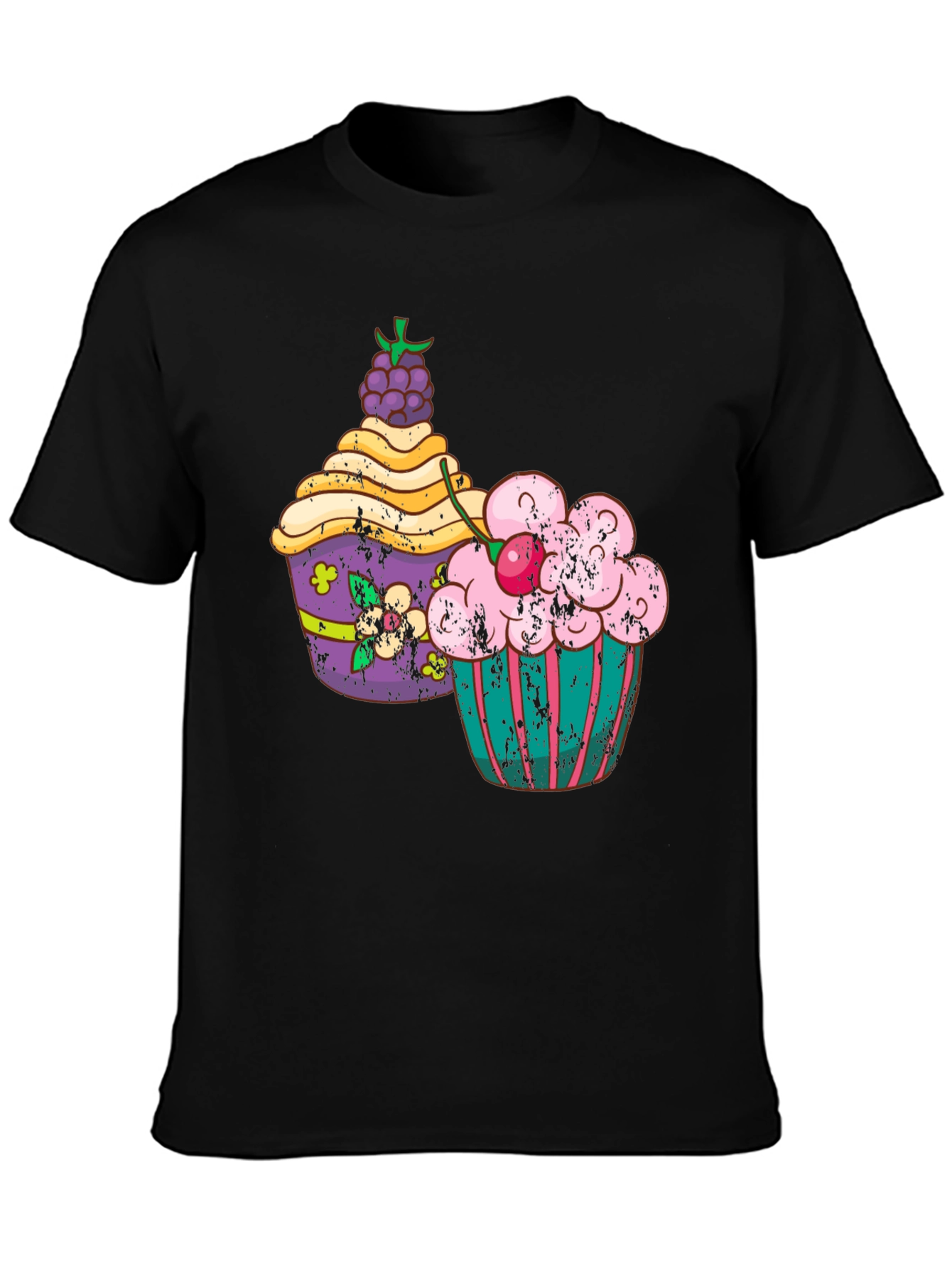 Cupcake Graphic Tee - Retro Style