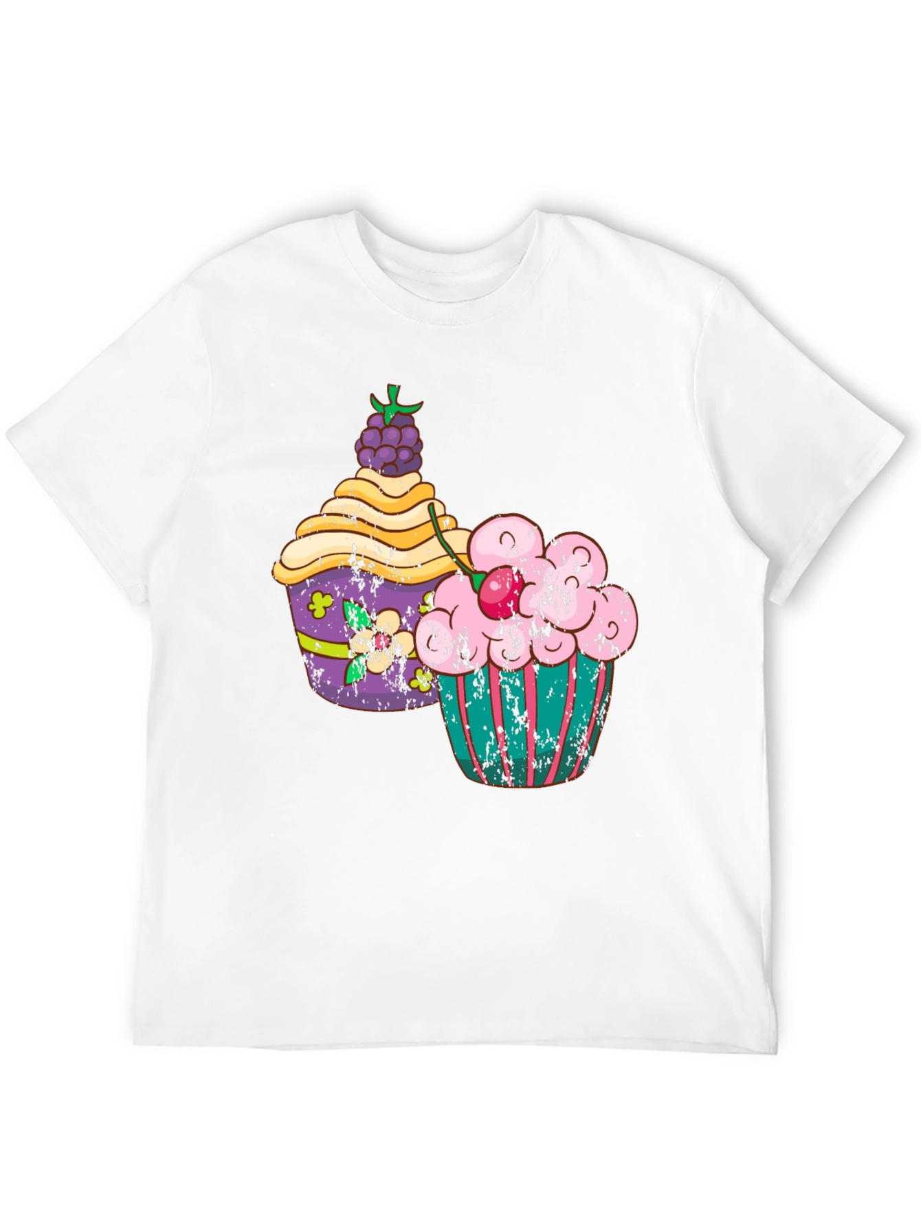 Cupcake Graphic Tee - Retro Style