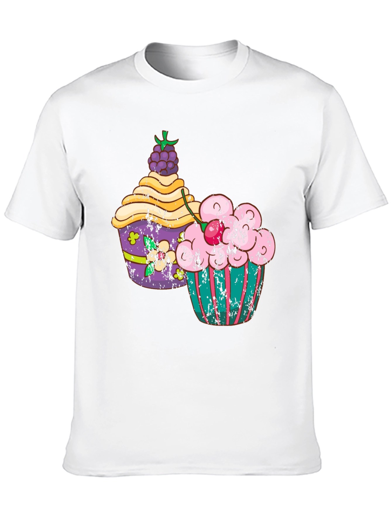Cupcake Graphic Tee - Retro Style