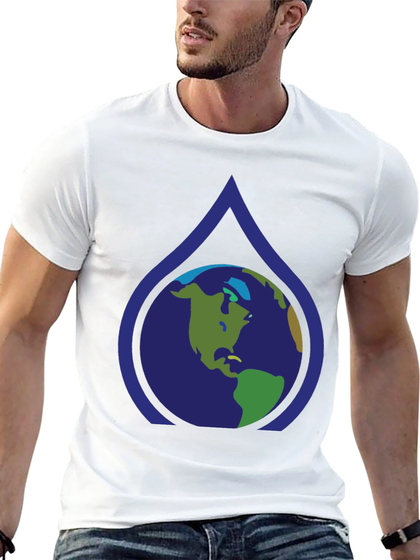 Earth Drop Graphic Black T-Shirt