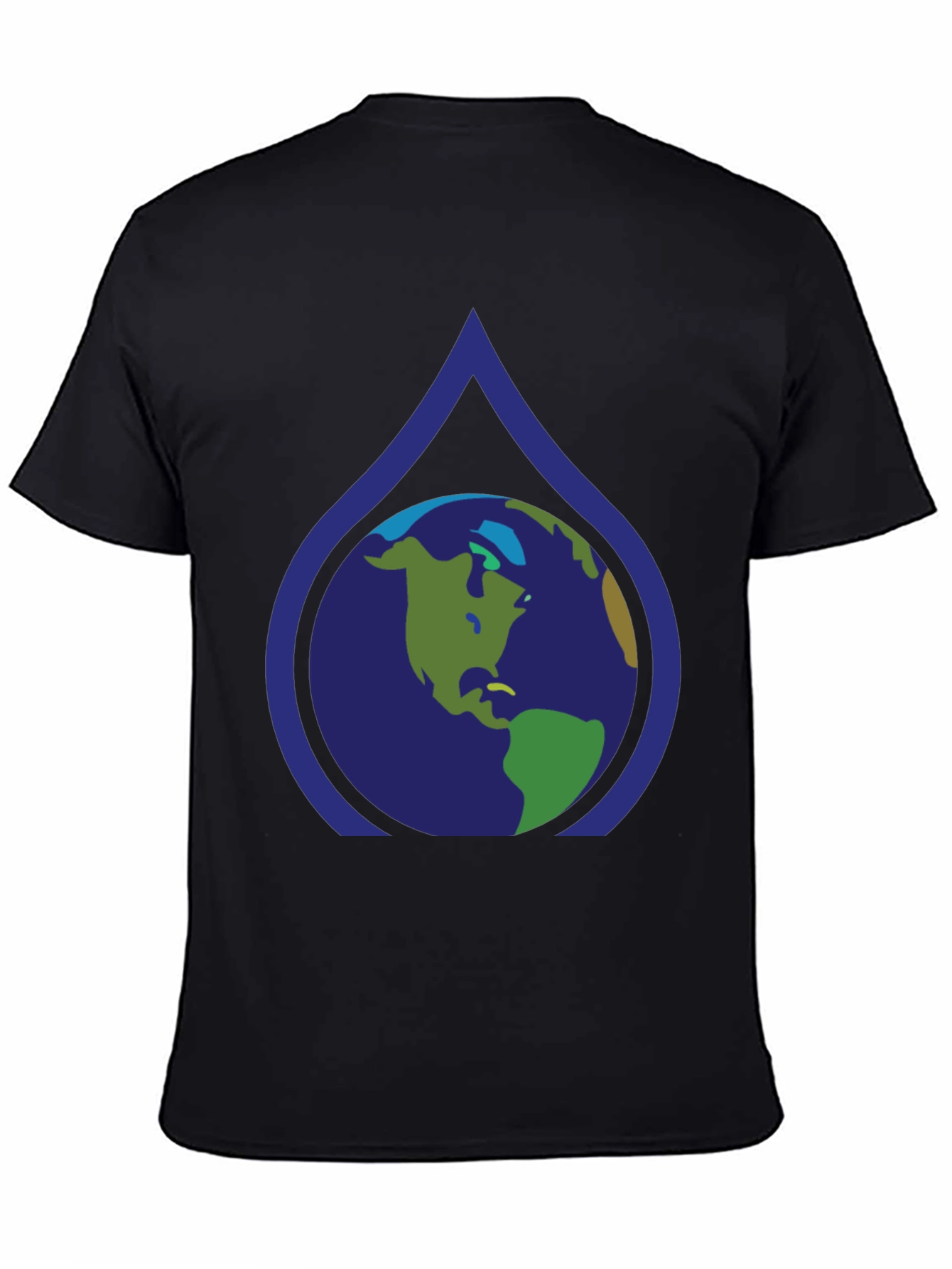 Earth Drop Graphic Black T-Shirt