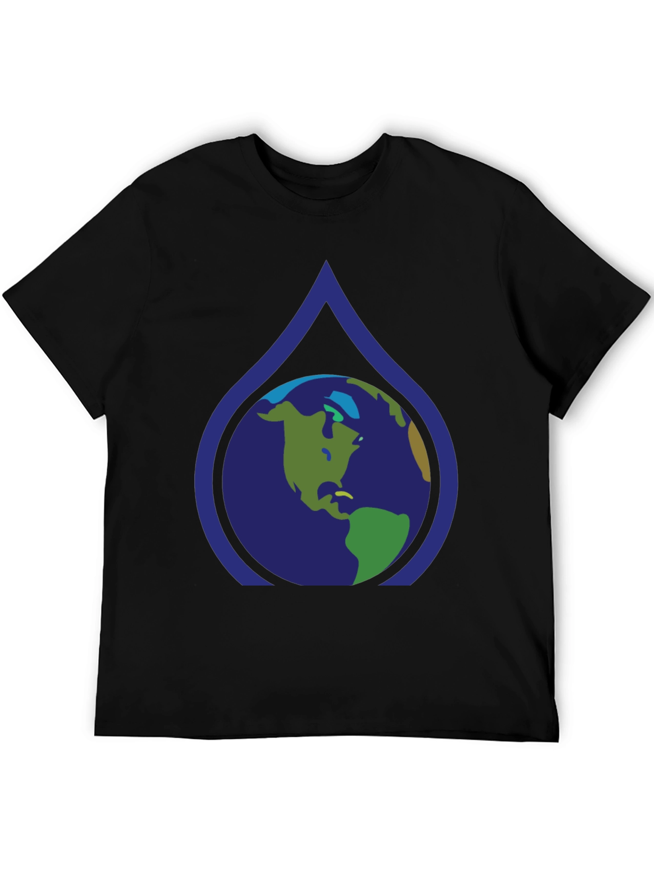Earth Drop Graphic Black T-Shirt