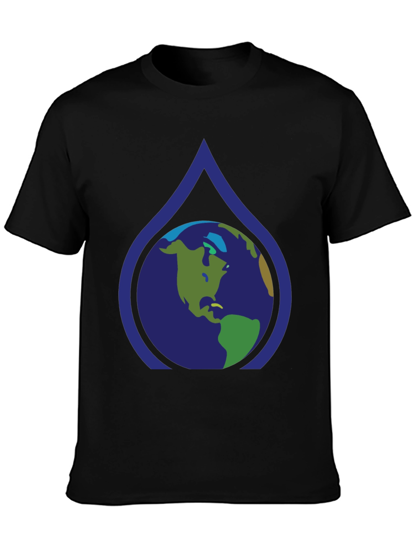 Earth Drop Graphic Black T-Shirt