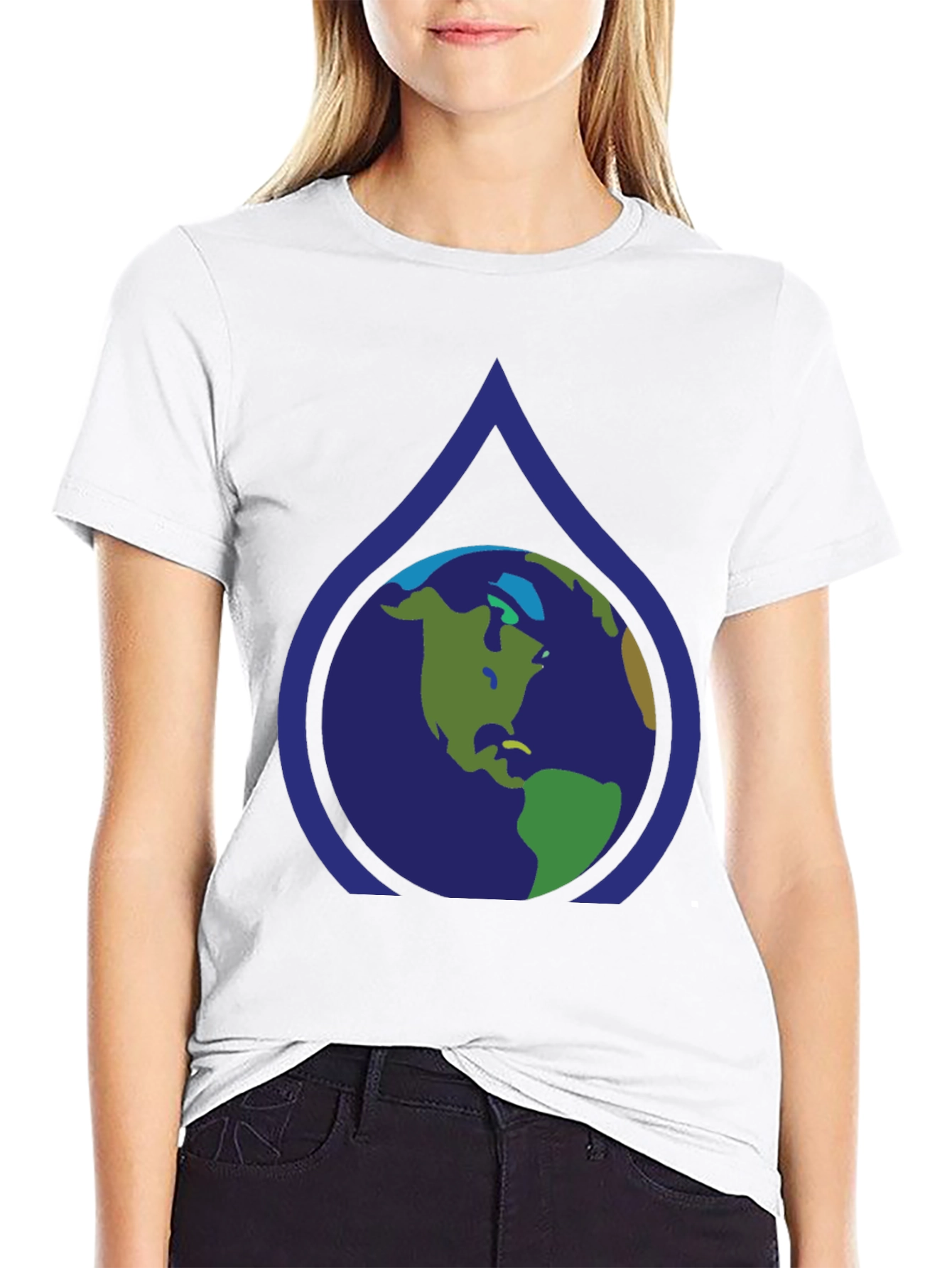 Earth Drop Graphic Black T-Shirt
