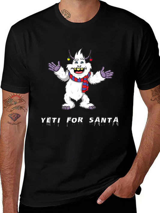 Yeti for Santa Graphic Tee - Black
