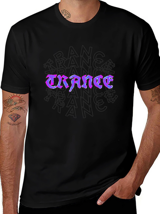 Trance Music Fan Graphic T-Shirt - Black