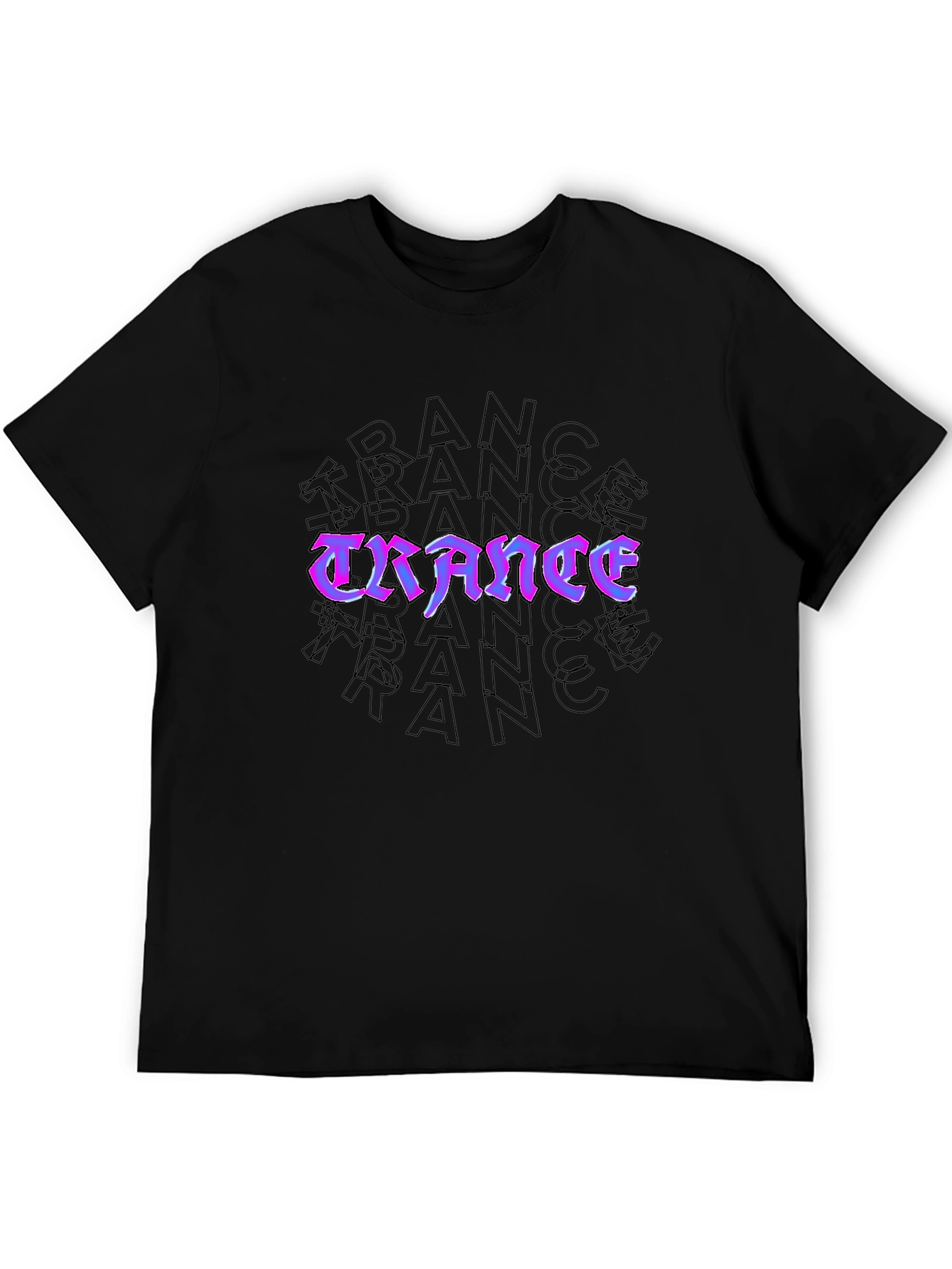 Trance Music Fan Graphic T-Shirt - Black