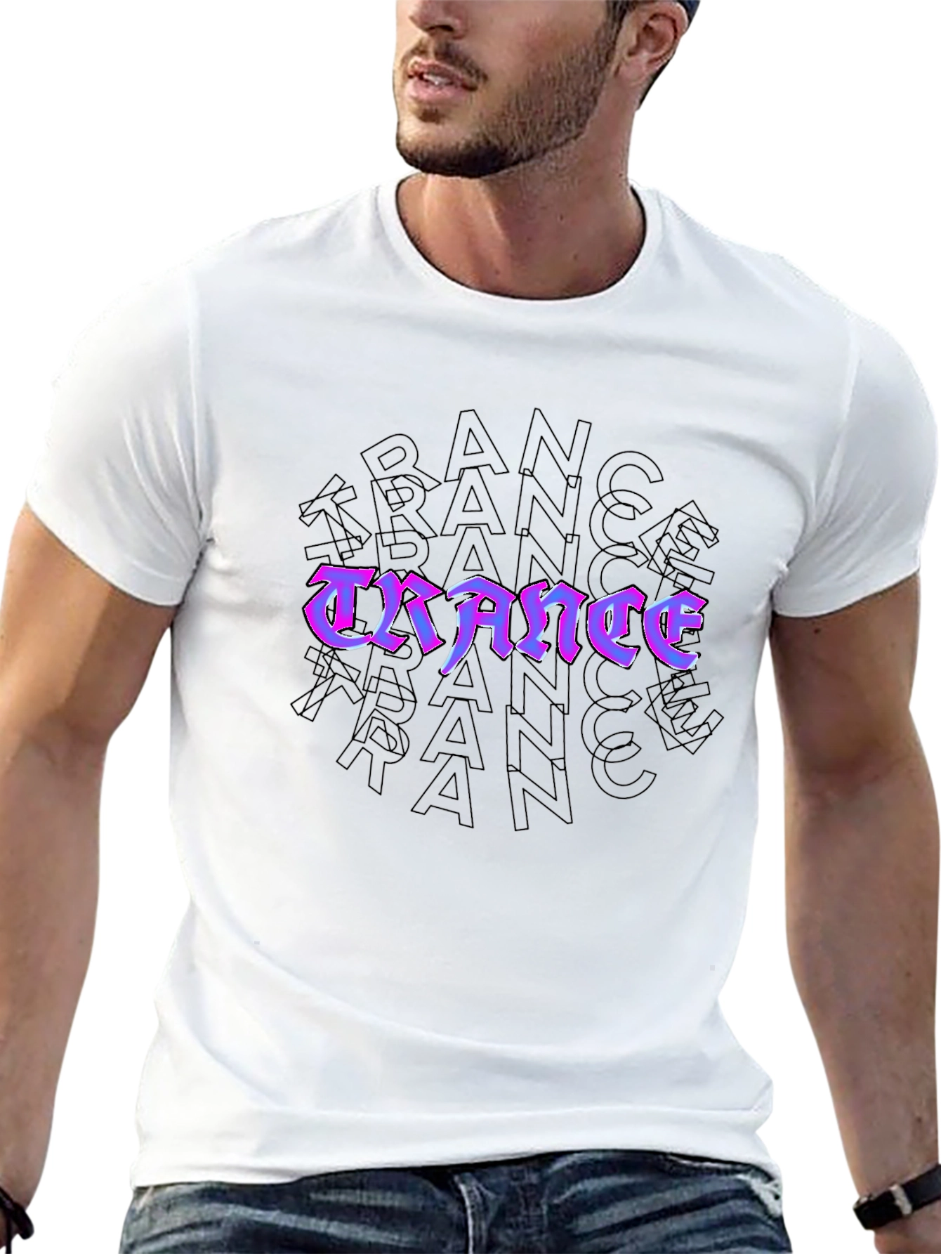 Trance Music Fan Graphic T-Shirt - Black