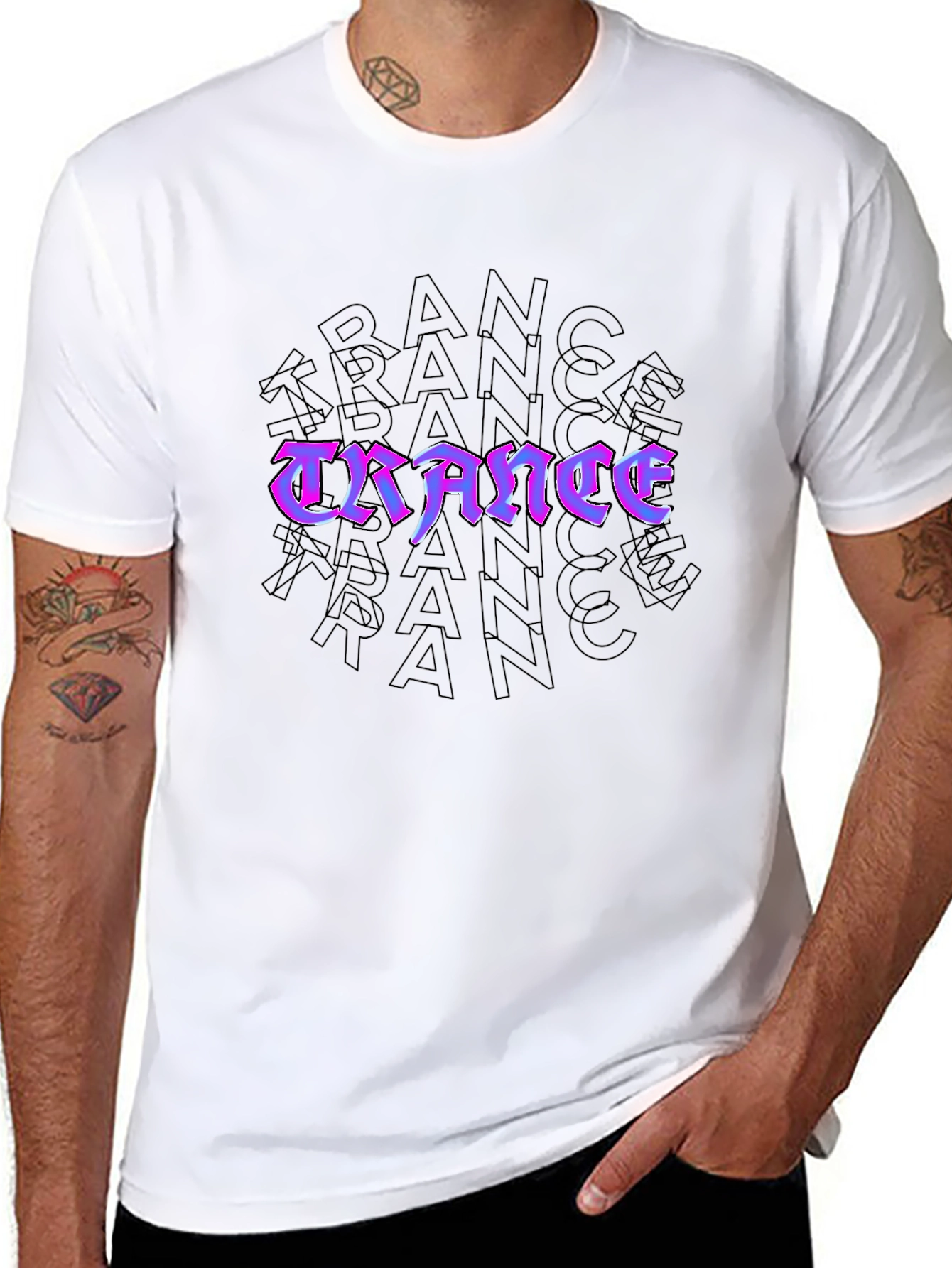 Trance Music Fan Graphic T-Shirt - Black