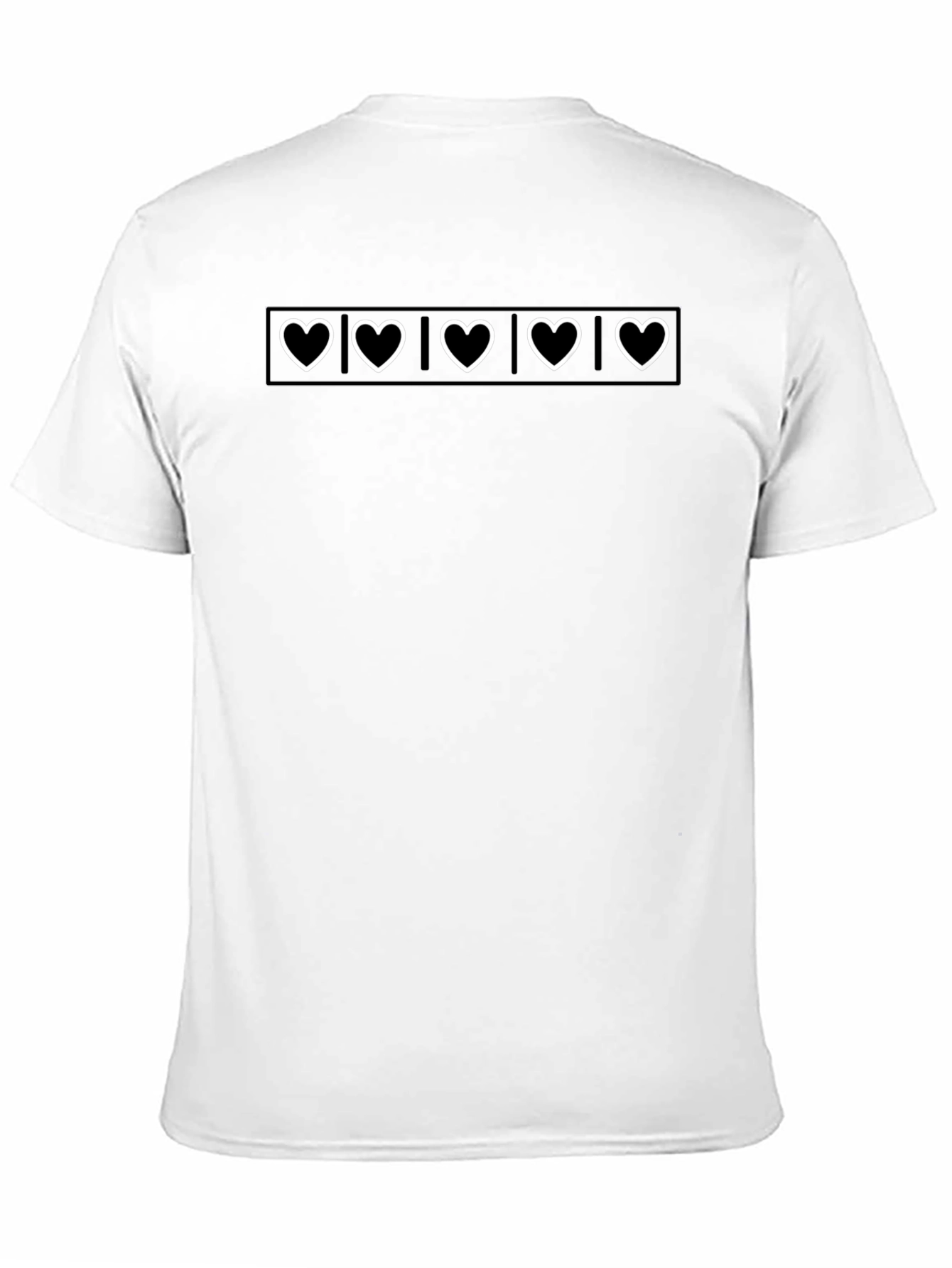 Black T-Shirt with Heart Design