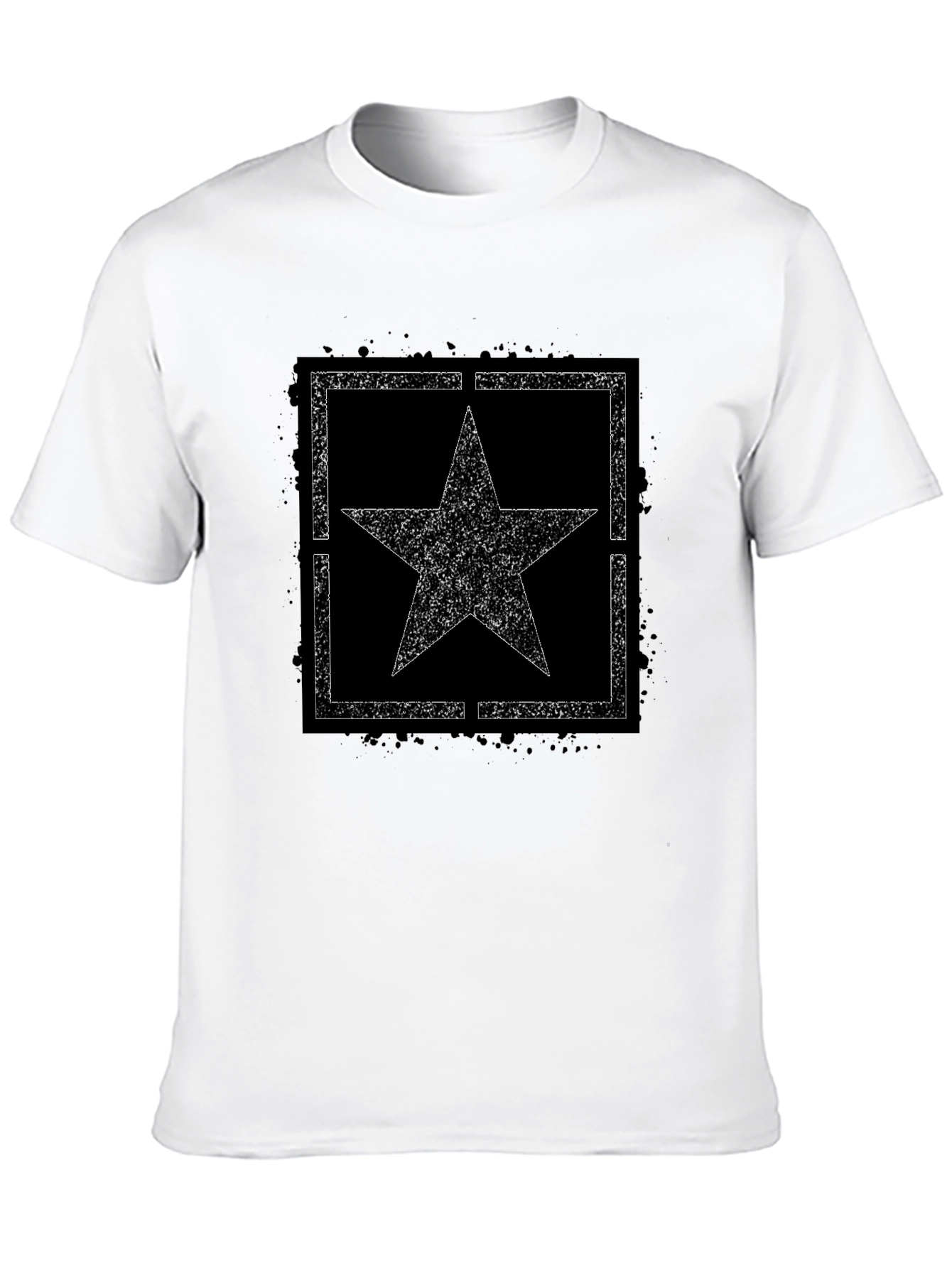 Star Graphic Print Black T-Shirt