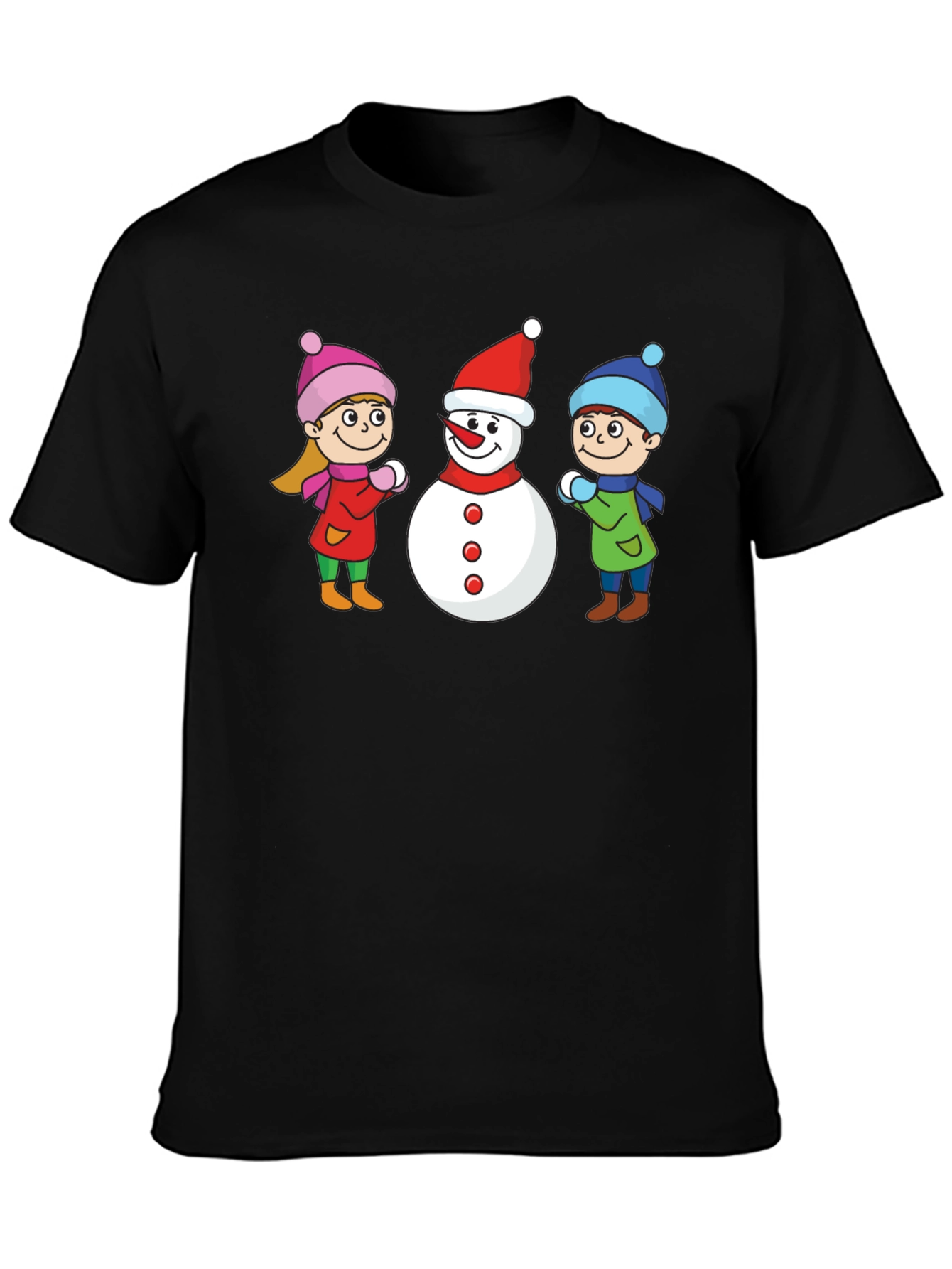 Winter Fun T-Shirt: Snowman & Kids Graphic Tee