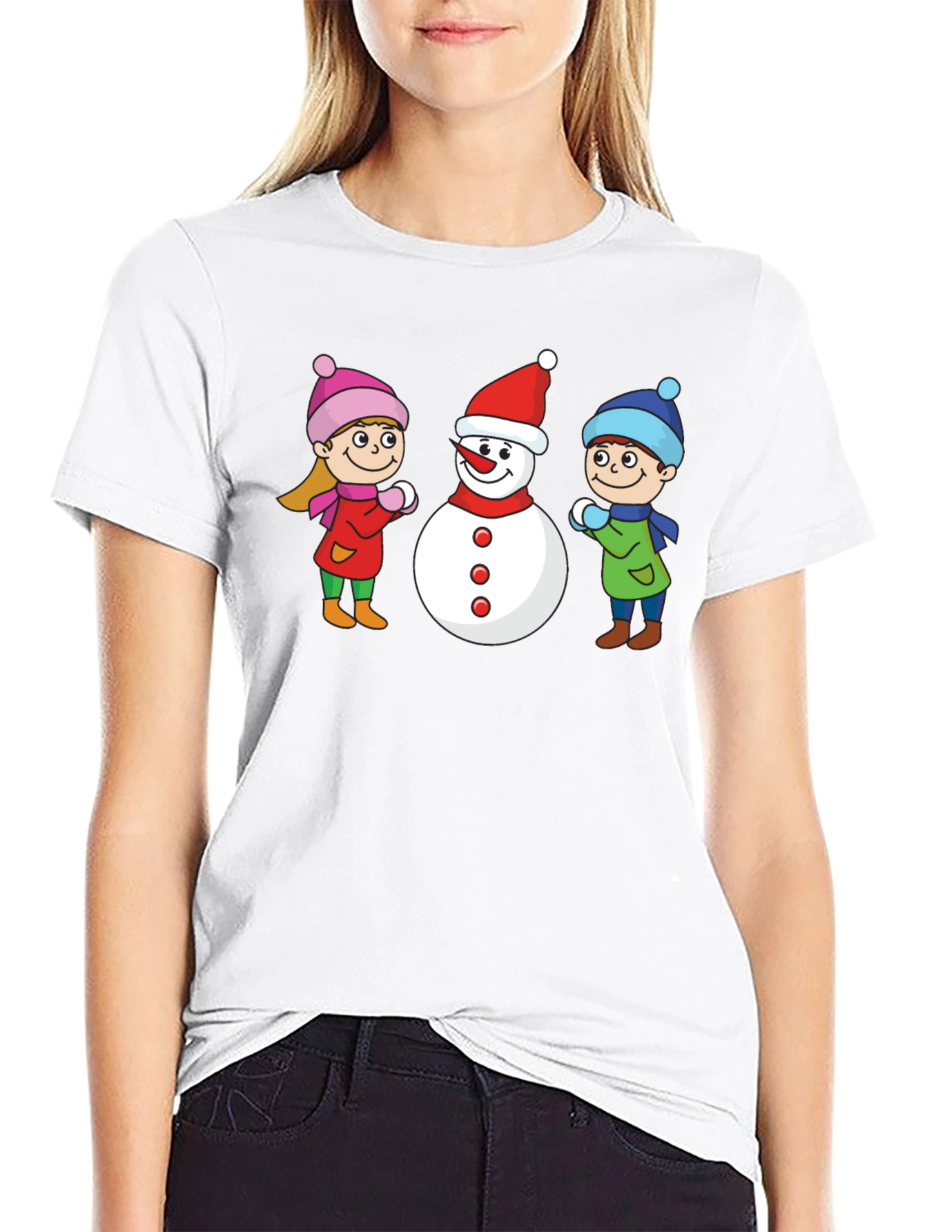 Winter Fun T-Shirt: Snowman & Kids Graphic Tee