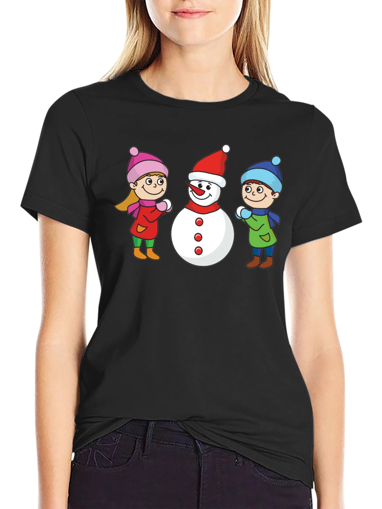 Winter Fun T-Shirt: Snowman & Kids Graphic Tee