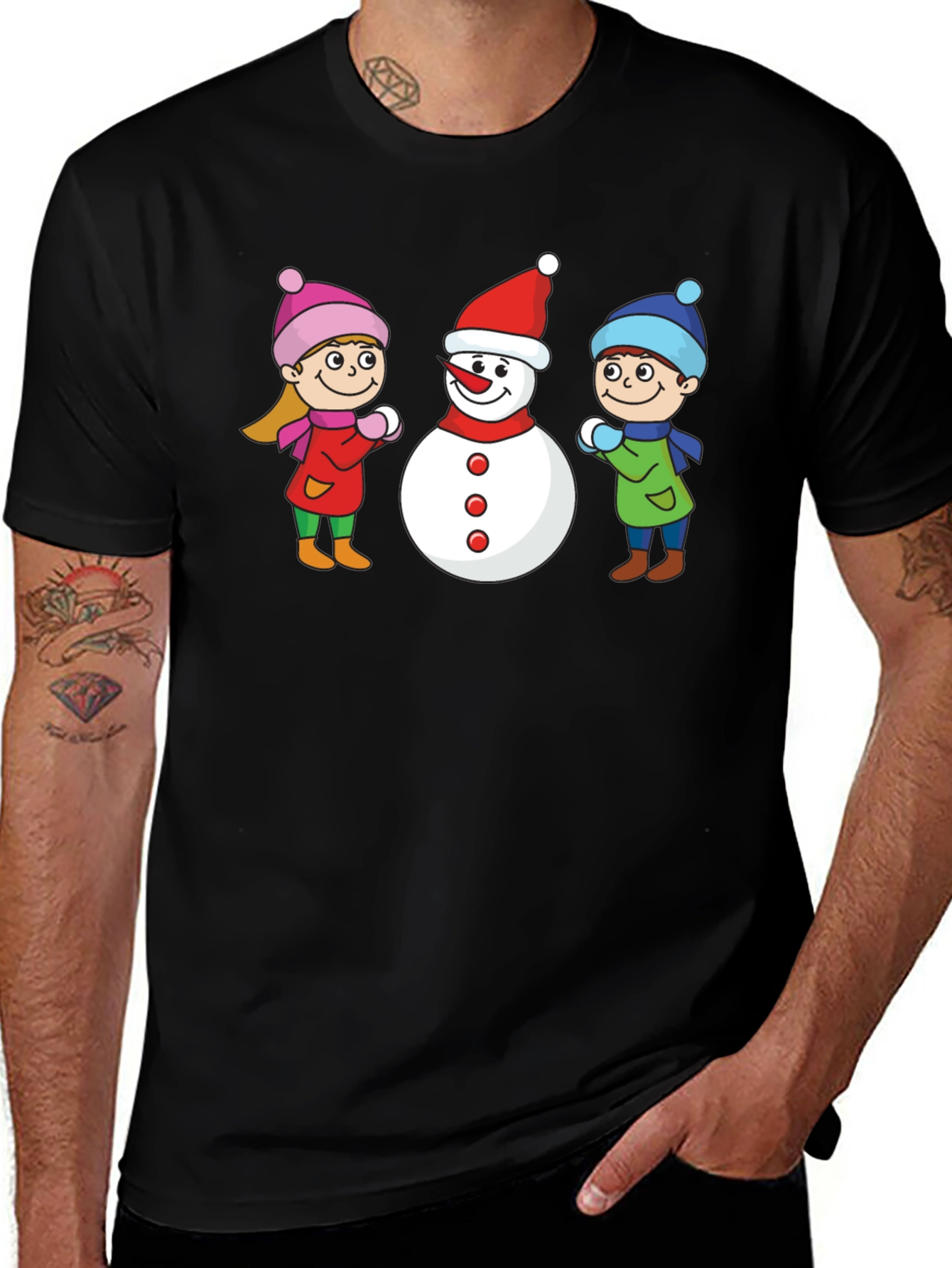 Winter Fun T-Shirt: Snowman & Kids Graphic Tee