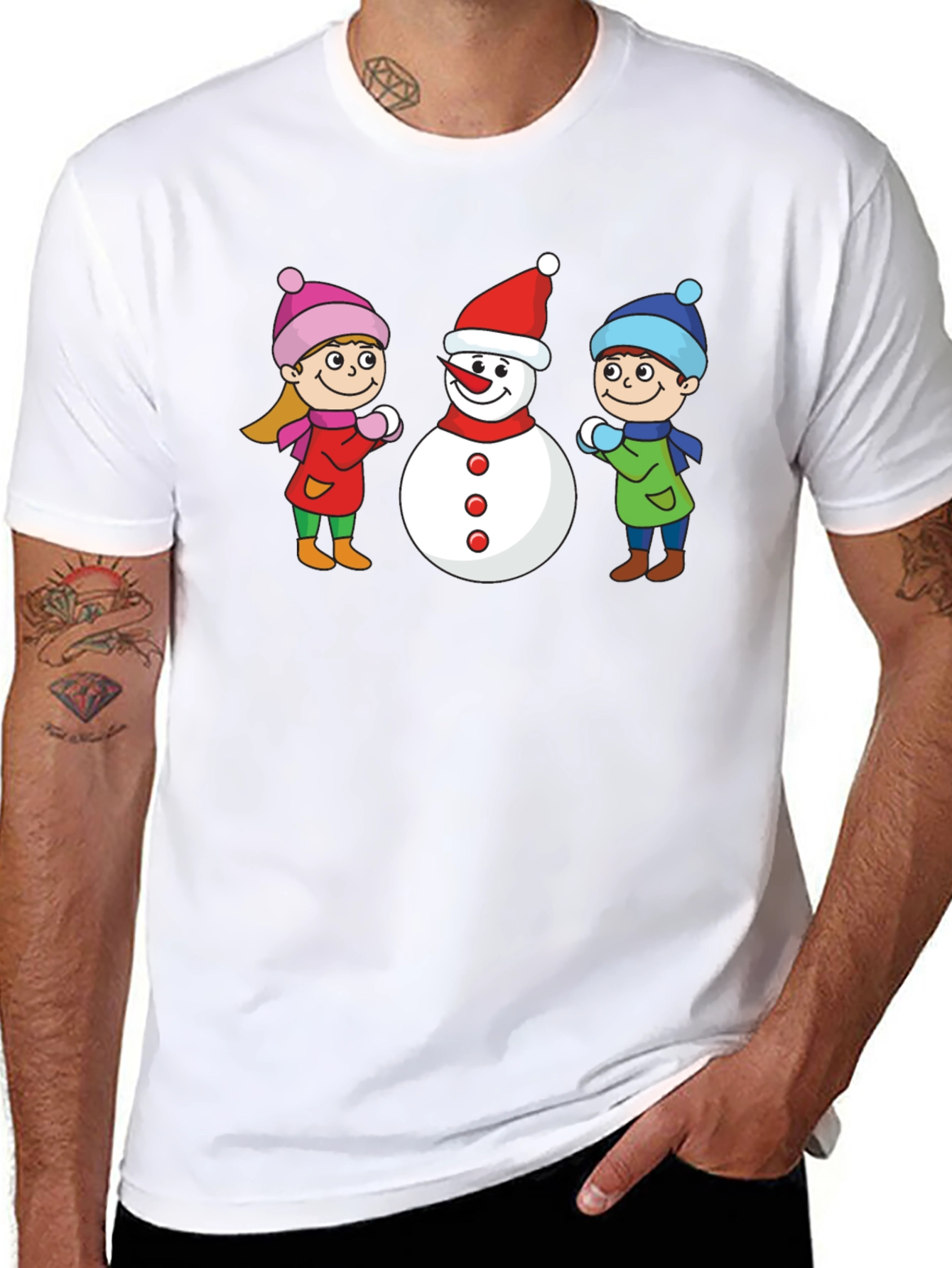 Winter Fun T-Shirt: Snowman & Kids Graphic Tee